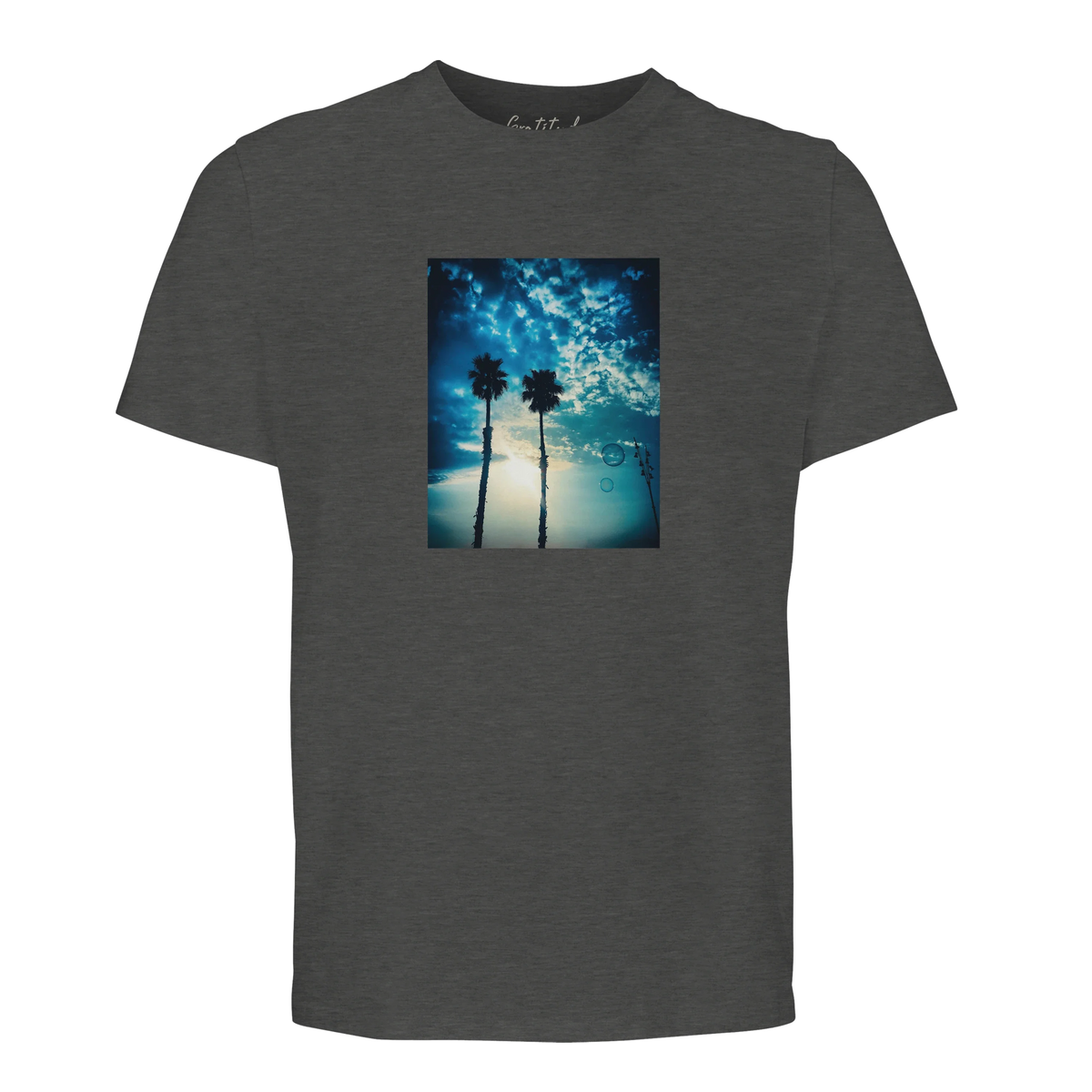 Gratitude - "Bubbles and Sky Sticks" T-shirt Grey Melange 1