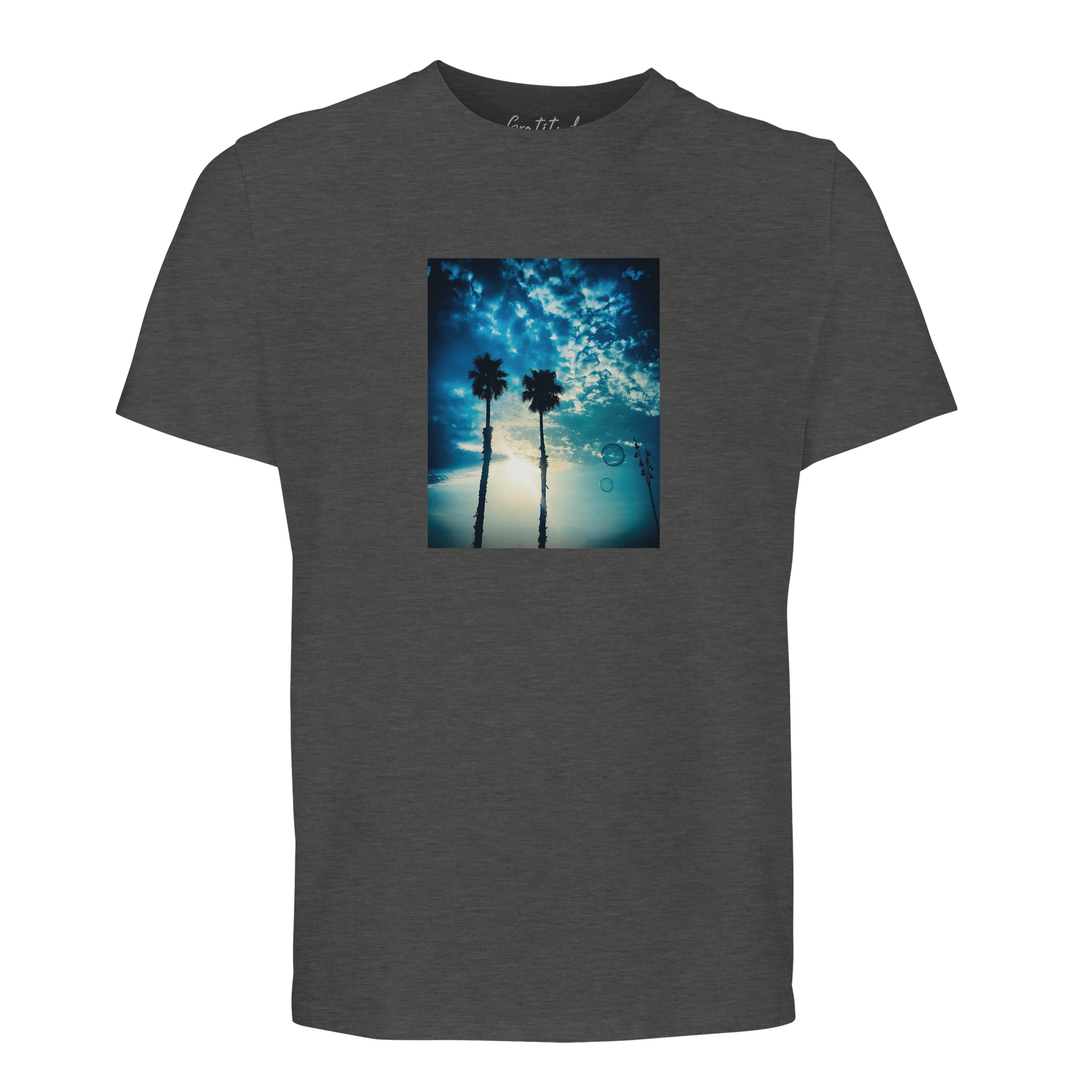 Gratitude - "Bubbles and Sky Sticks" T-shirt Grey Melange 1