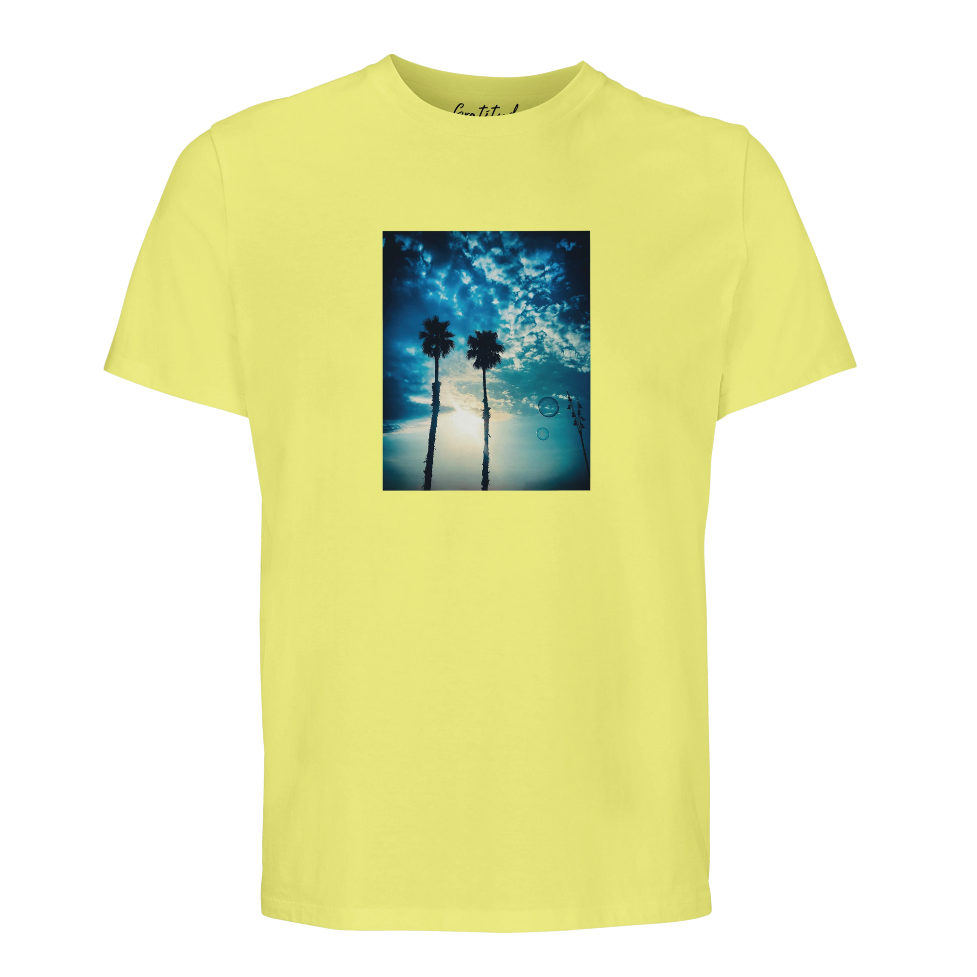 Gratitude - "Bubbles and Sky Sticks" T-shirt Light Yellow 1