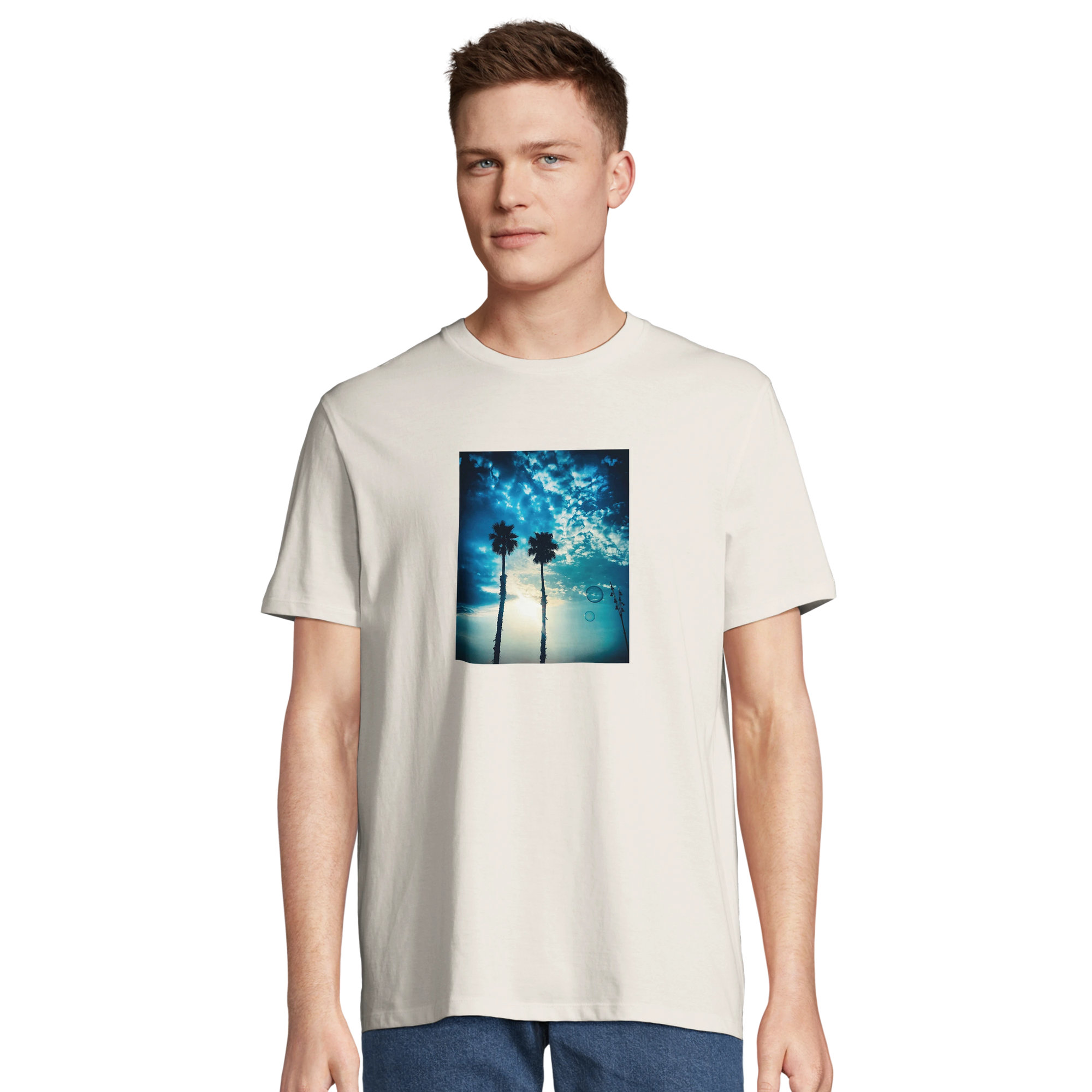 Gratitude - "Bubbles and Sky Sticks" T-shirt Off White 4