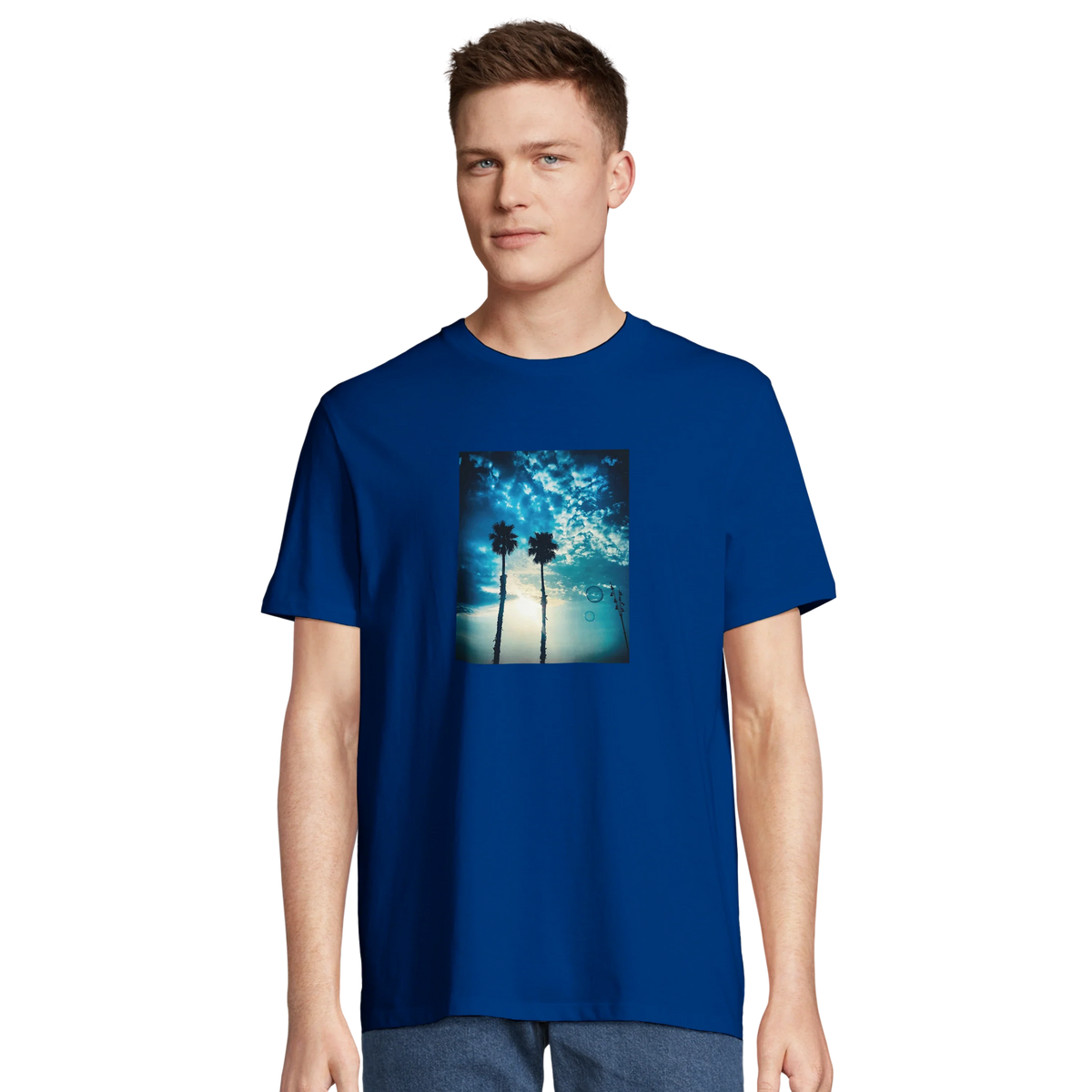 Gratitude - "Bubbles and Sky Sticks" T-shirt Royal Blue 4