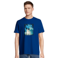 Gratitude - "Bubbles and Sky Sticks" T-shirt Royal Blue 4