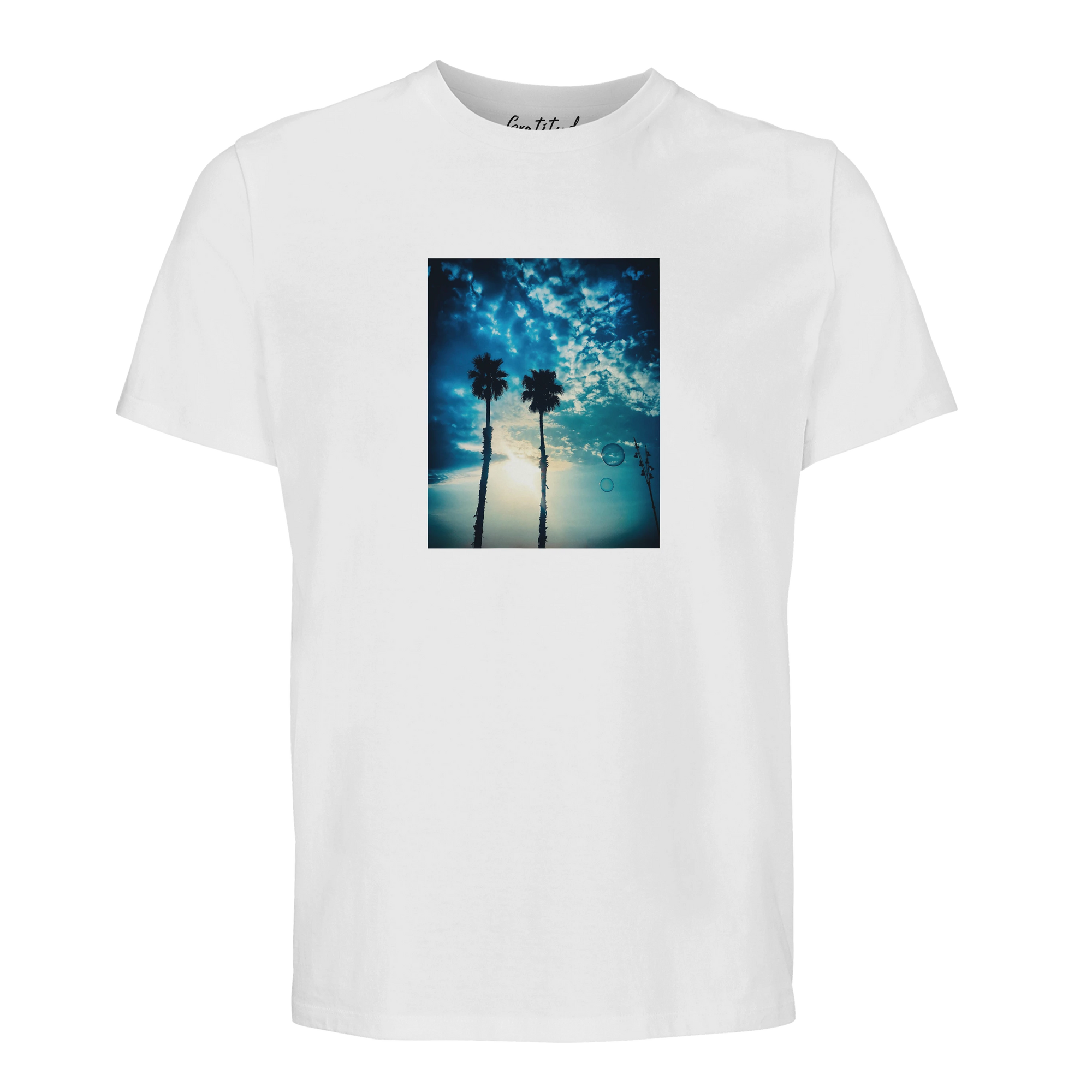 Gratitude - "Bubbles and Sky Sticks" T-shirt White 3