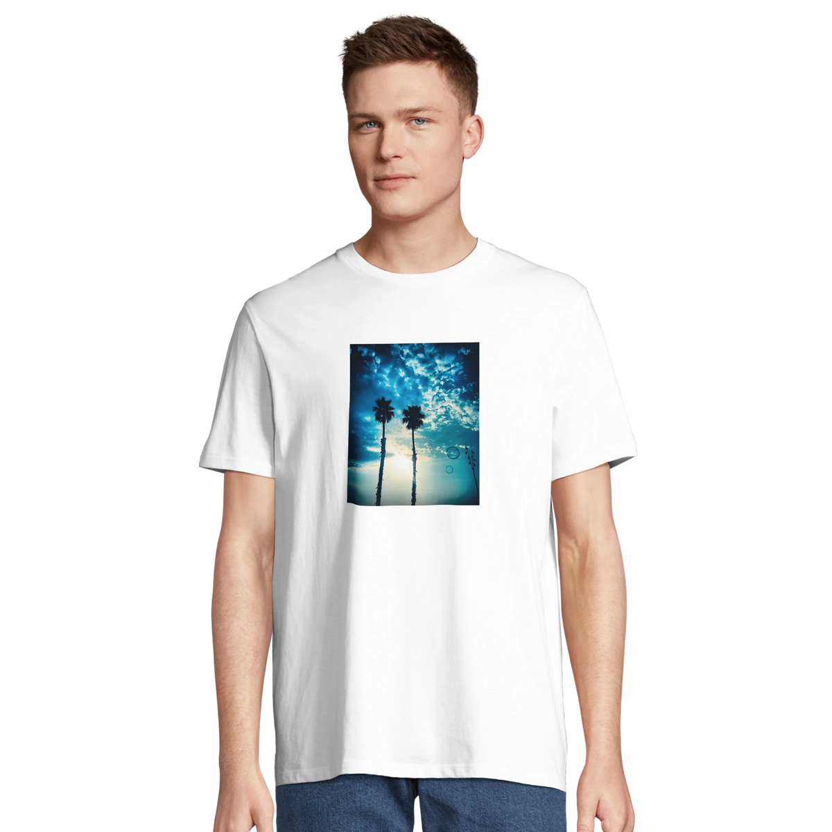 Gratitude - "Bubbles and Sky Sticks" T-shirt White 5