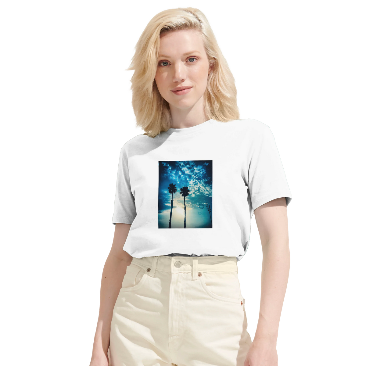 Gratitude - "Bubbles and Sky Sticks" T-shirt White 7