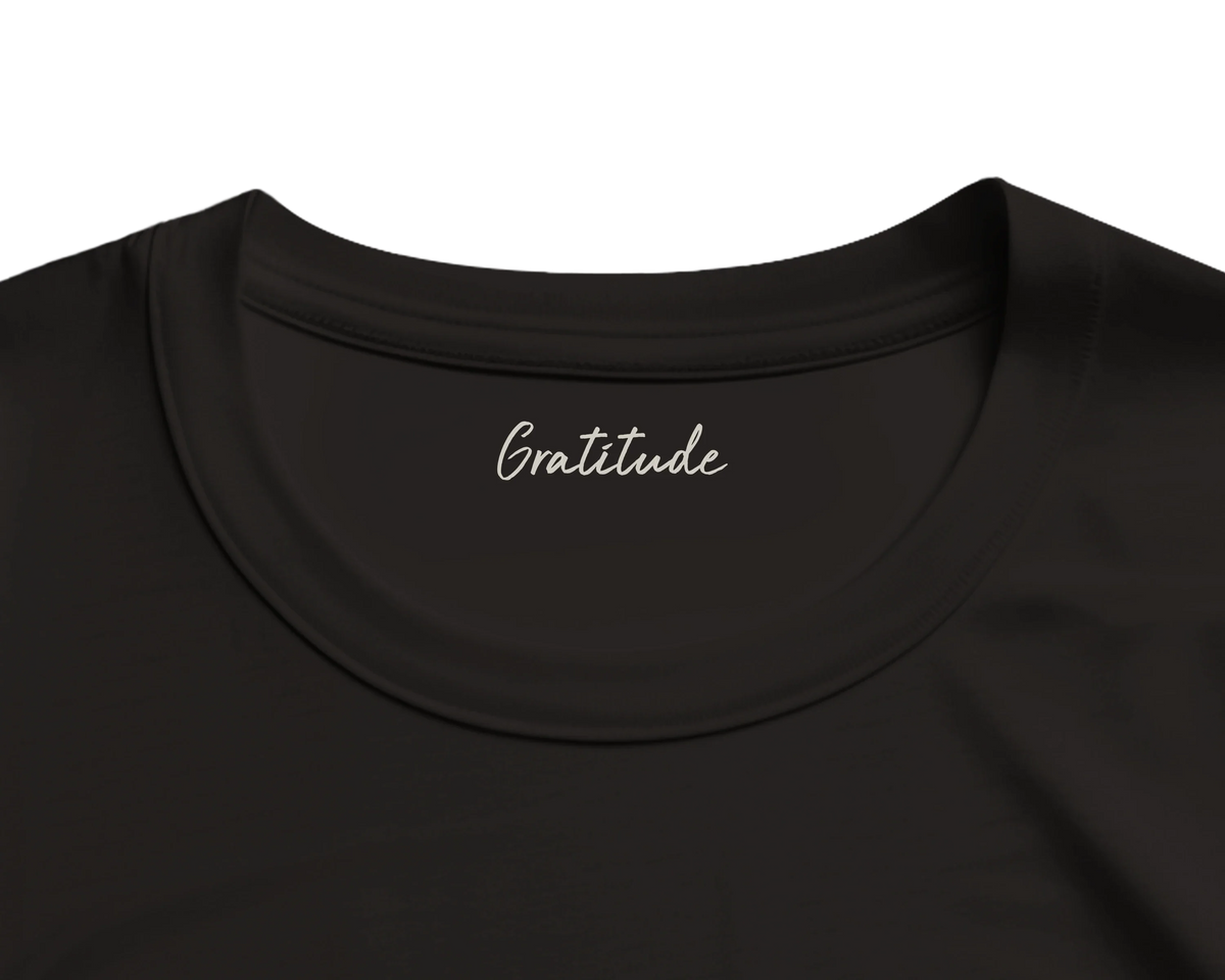 Gratitude - "Bubbles and Sky Sticks" T-shirt Deep Black 2