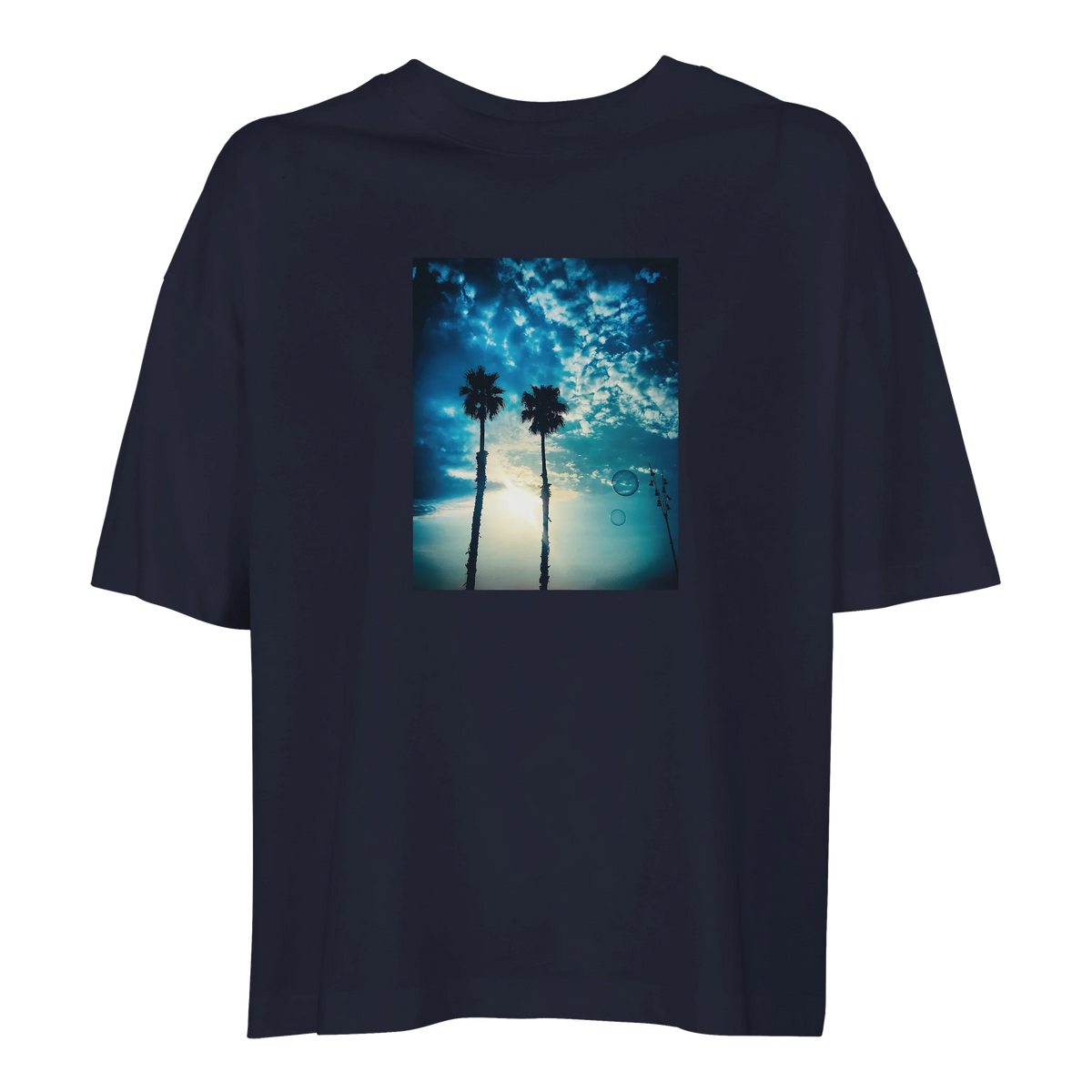 Gratitude - "Bubbles and Sky Sticks" T-shirt French Navy 3