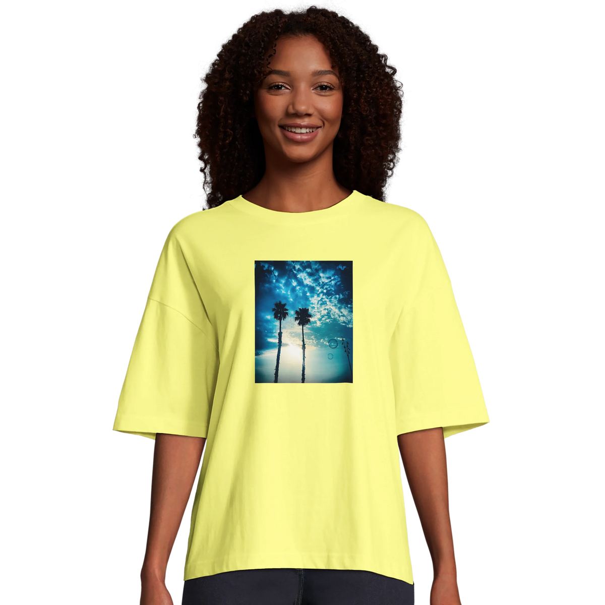 Gratitude - "Bubbles and Sky Sticks" T-shirt Light Yellow 1
