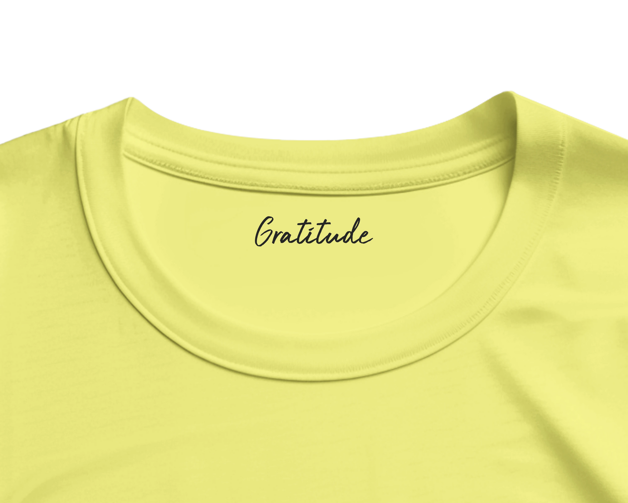 Gratitude - "Bubbles and Sky Sticks" T-shirt Light Yellow XS 2