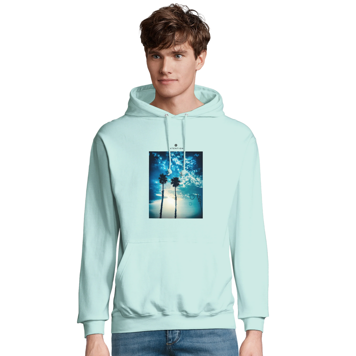 Gratitude - "Bubbles and Sky Sticks" Hoodie arctic blue 3