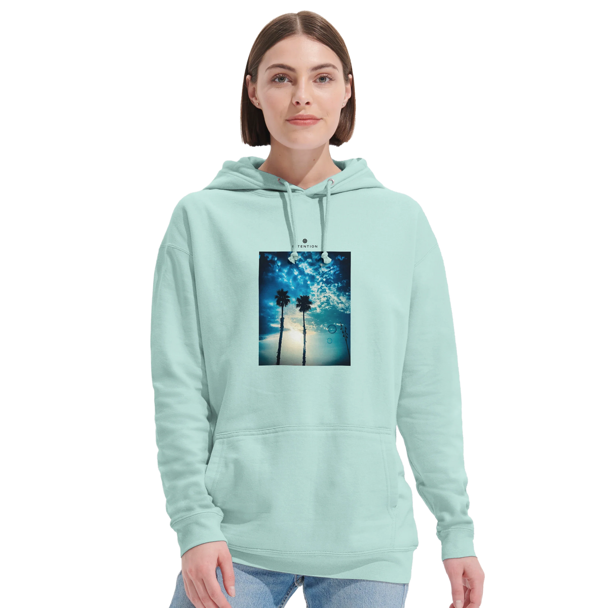 Gratitude - "Bubbles and Sky Sticks" Hoodie arctic blue 5