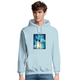 Gratitude - "Bubbles and Sky Sticks" Hoodie creamy blue 3