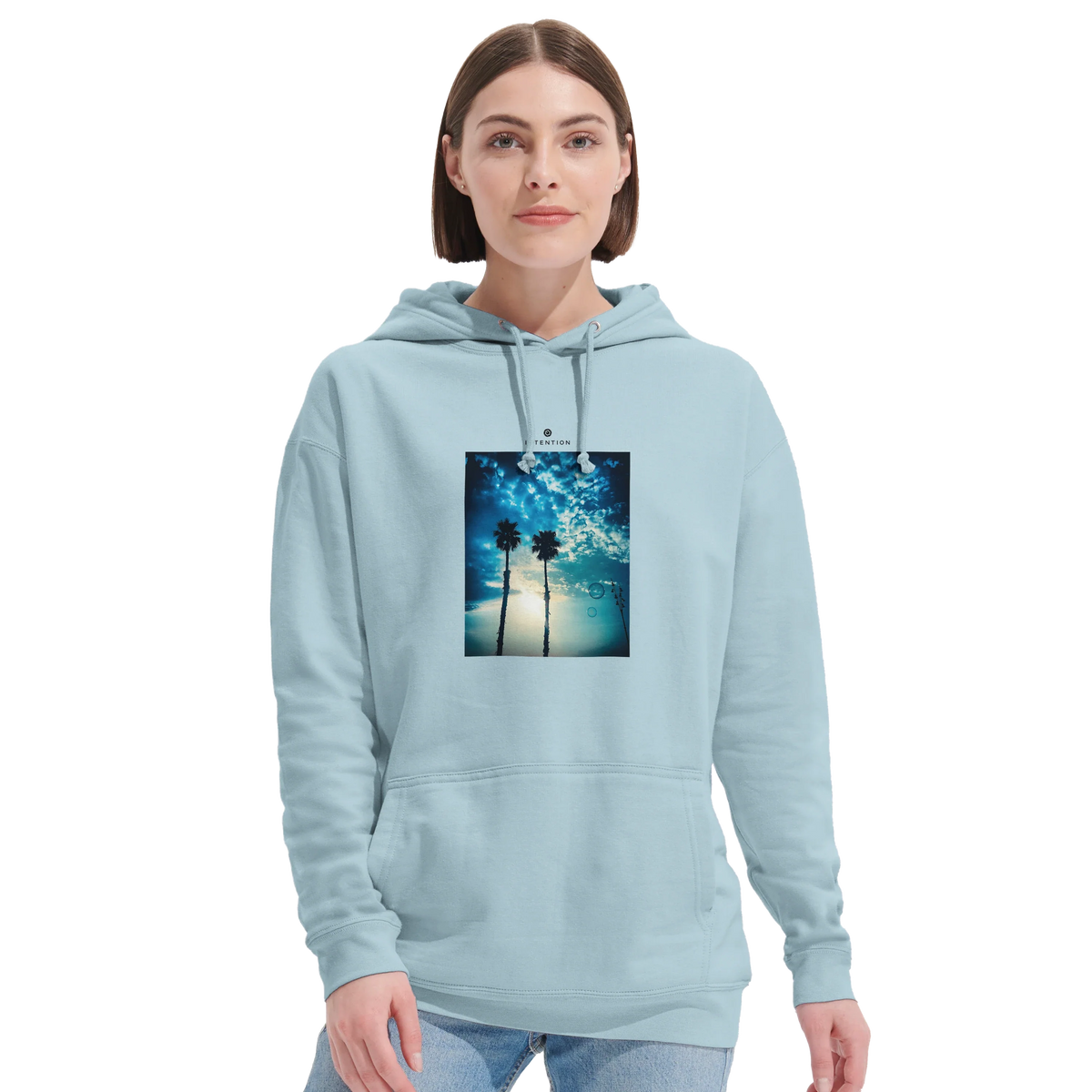 Gratitude - "Bubbles and Sky Sticks" Hoodie creamy blue 5