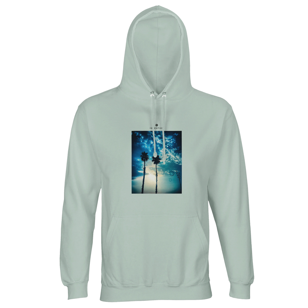 Gratitude - "Bubbles and Sky Sticks" Hoodie creamy green 1