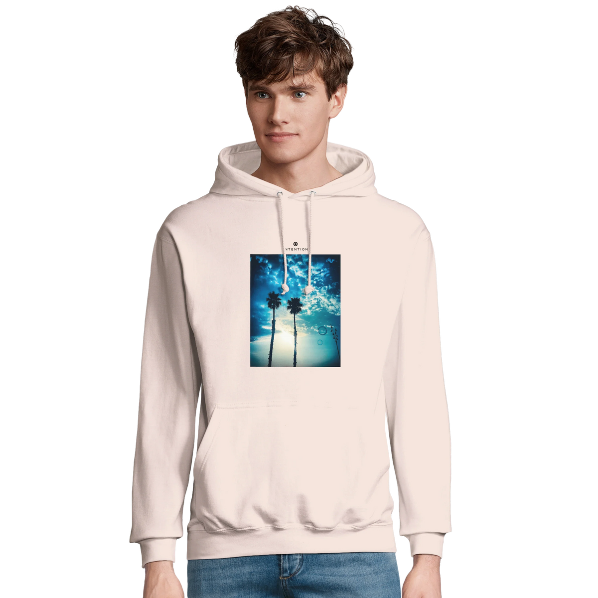 Gratitude - "Bubbles and Sky Sticks" Hoodie creamy pink 3