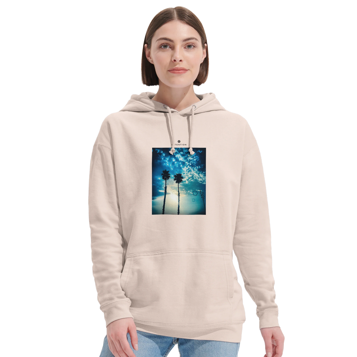 Gratitude - "Bubbles and Sky Sticks" Hoodie creamy pink 5