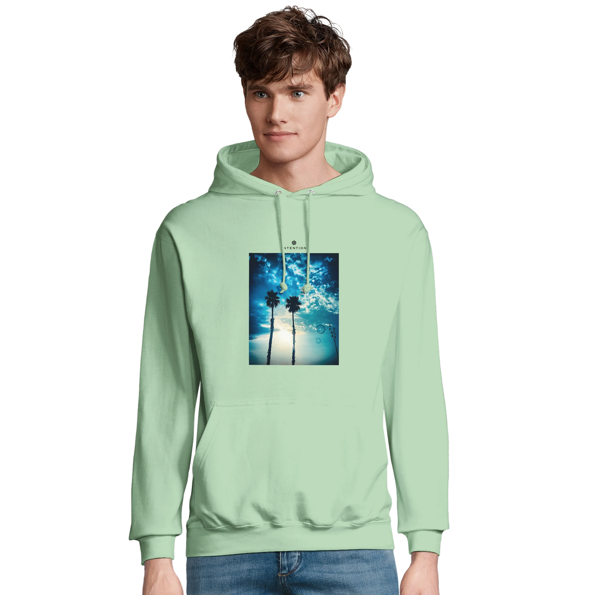 Gratitude - "Bubbles and Sky Sticks" Hoodie frozen green 3