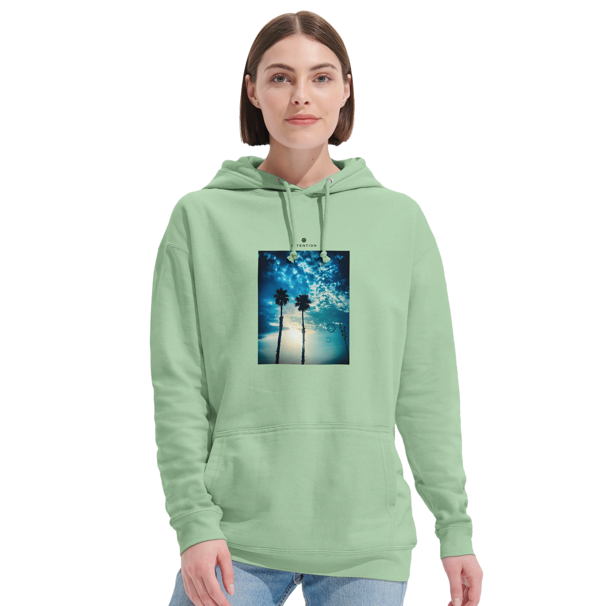 Gratitude - "Bubbles and Sky Sticks" Hoodie frozen green 5