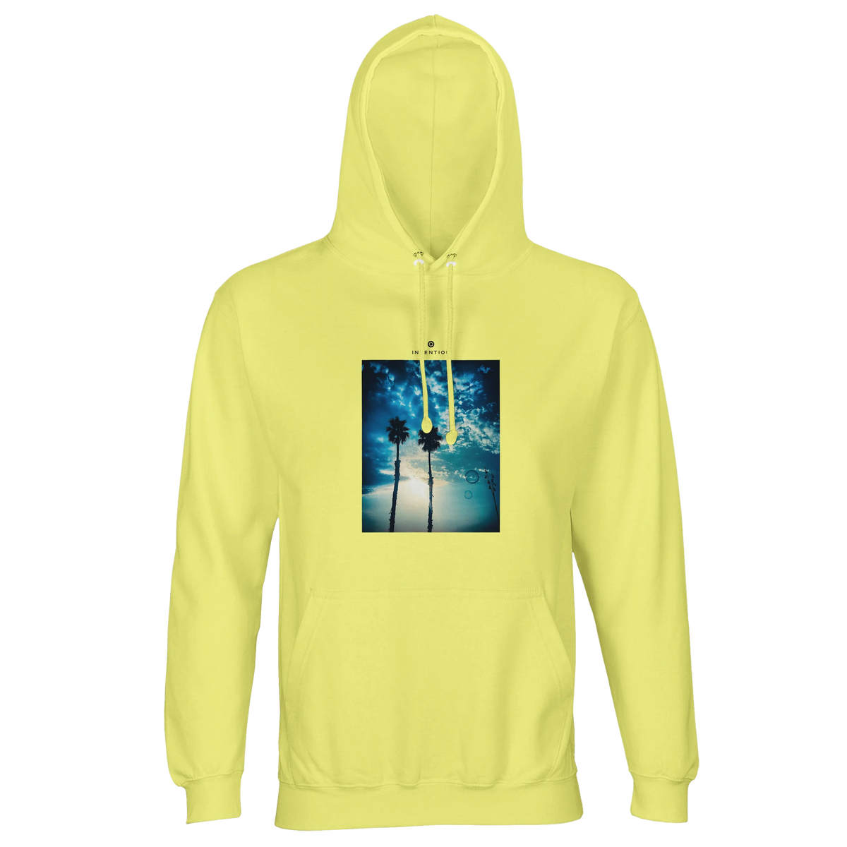 Gratitude - "Bubbles and Sky Sticks" Hoodie Light Yellow 1