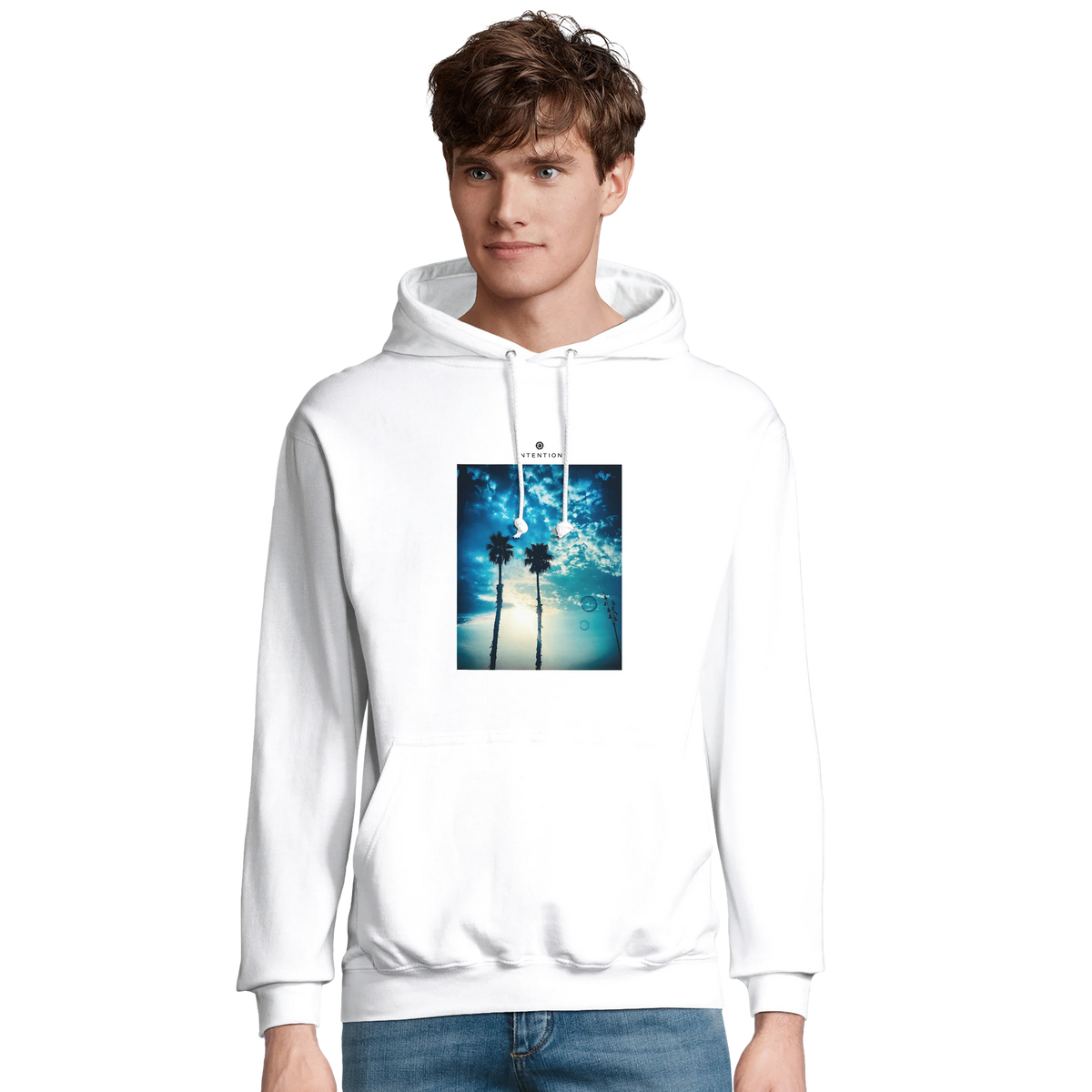Gratitude - "Bubbles and Sky Sticks" Hoodie White 3