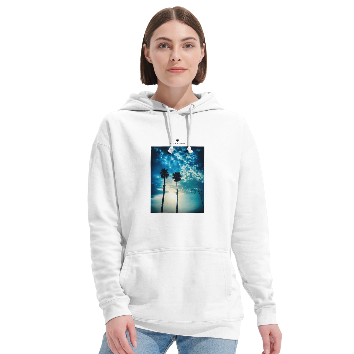 Gratitude - "Bubbles and Sky Sticks" Hoodie White 5