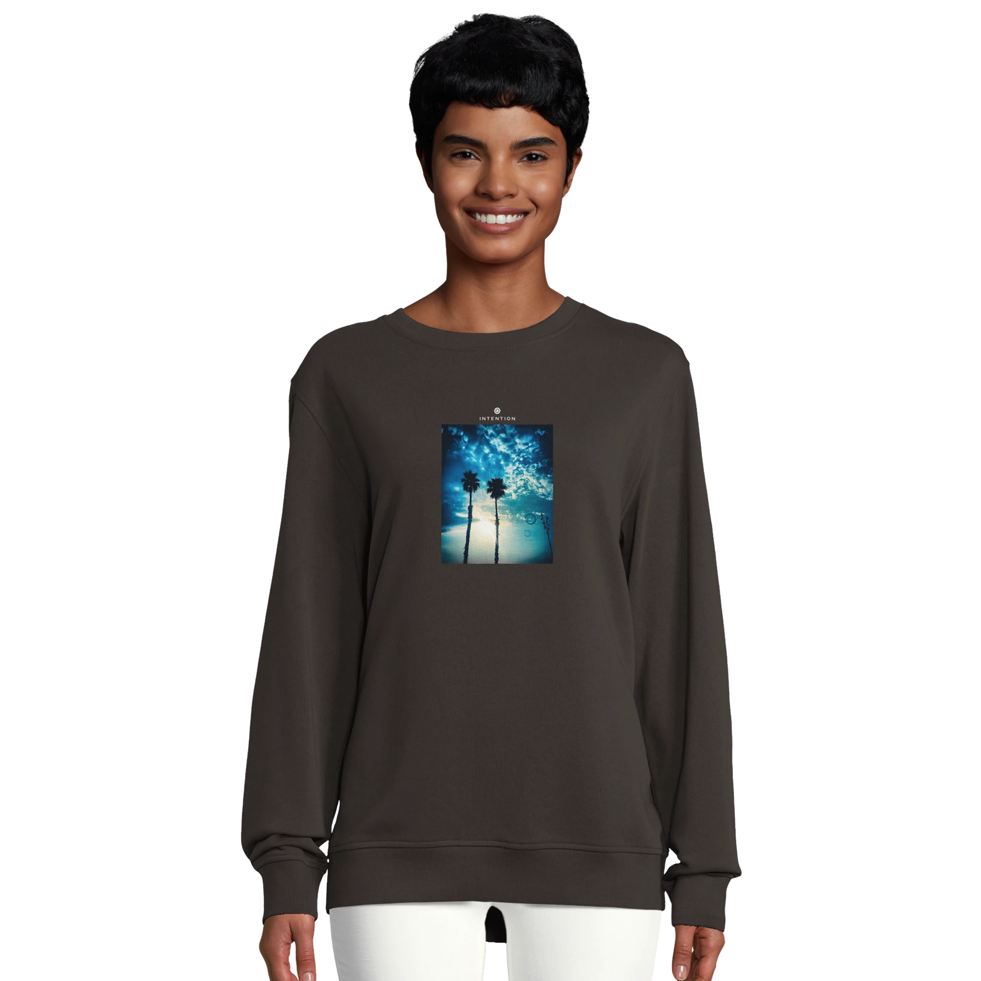 Gratitude - "Bubbles and Sky Sticks" Sweatshirt deep charcoal grey XS 20