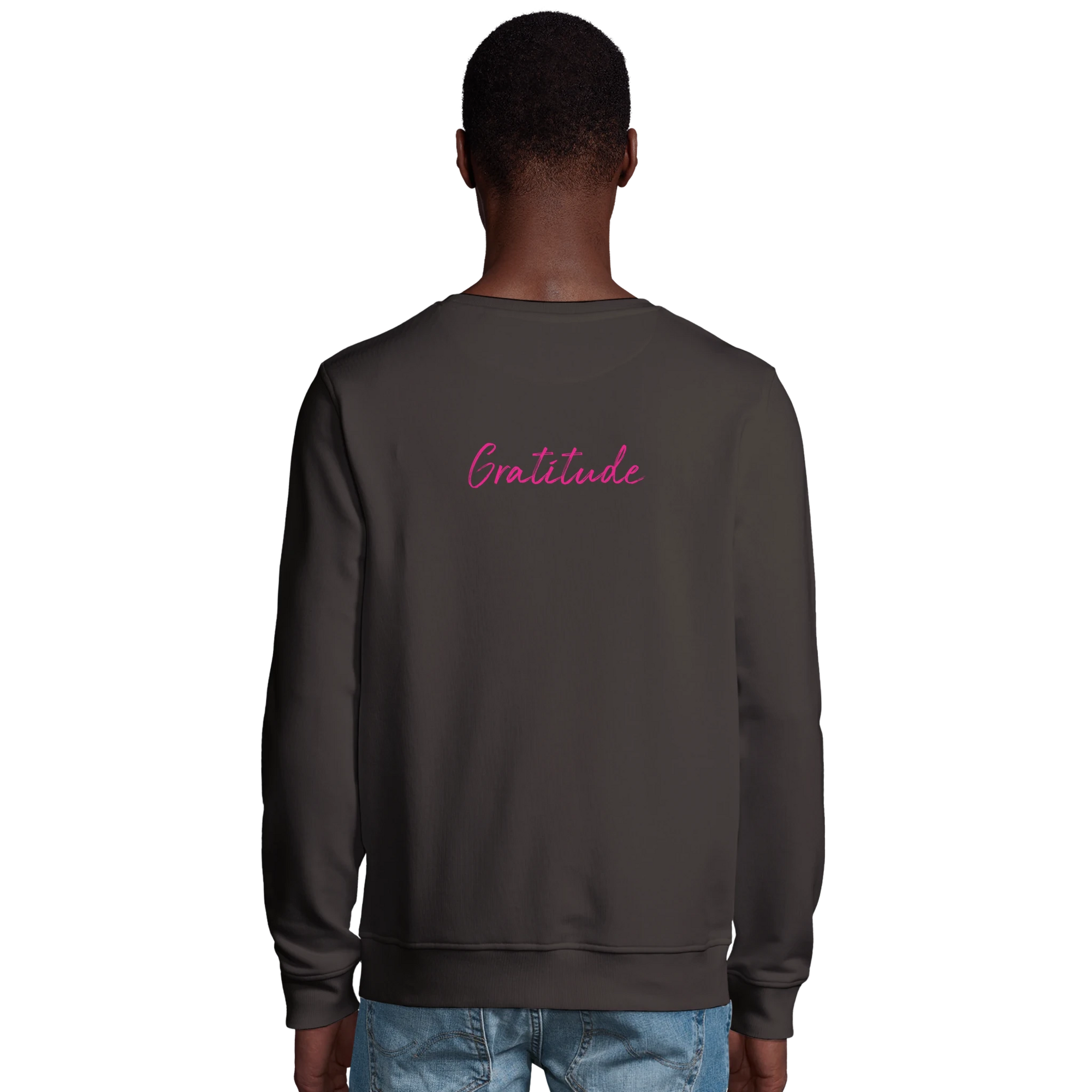 Gratitude - "Bubbles and Sky Sticks" Sweatshirt deep charcoal grey XS 19