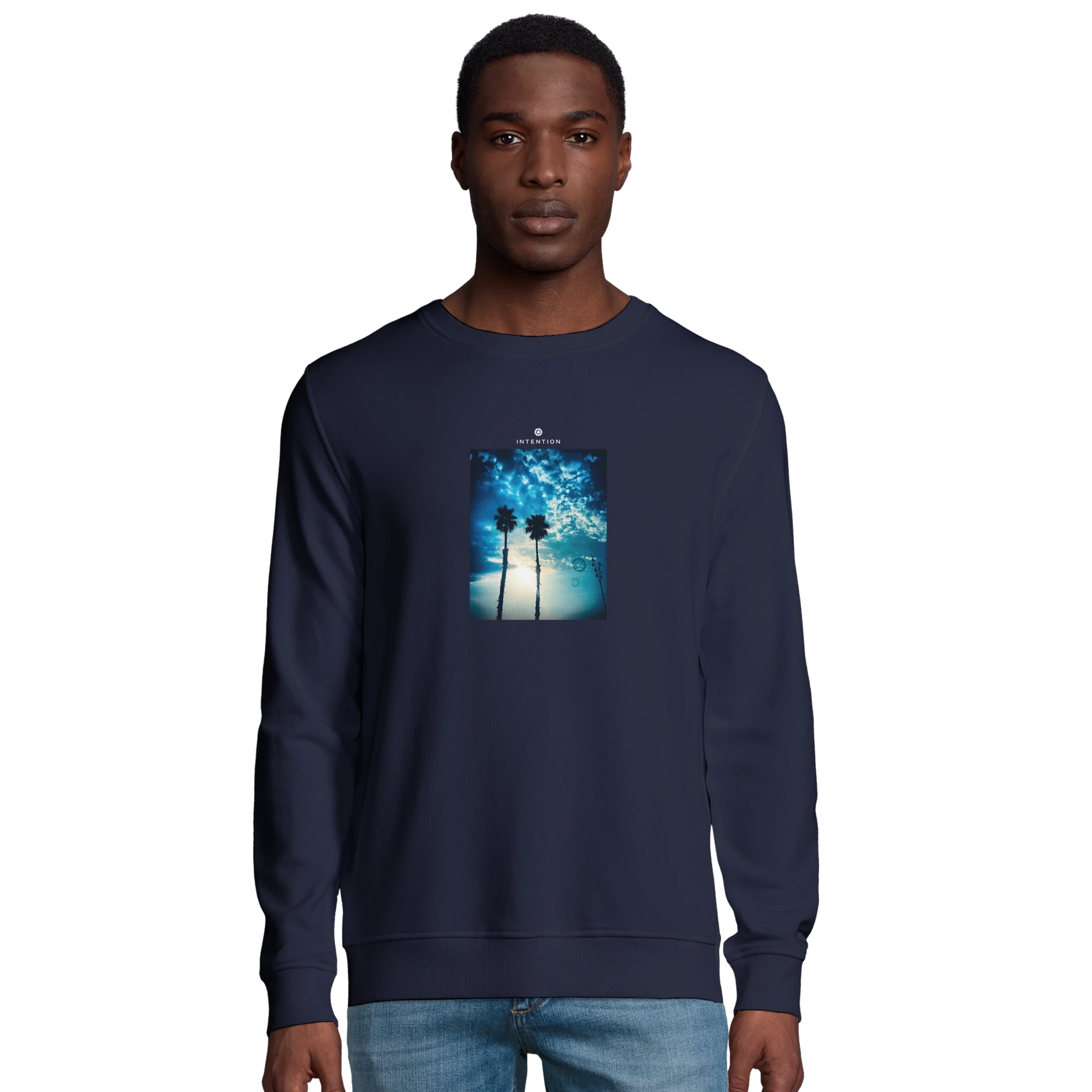 Gratitude - "Bubbles and Sky Sticks" Sweatshirt French Navy XS 24