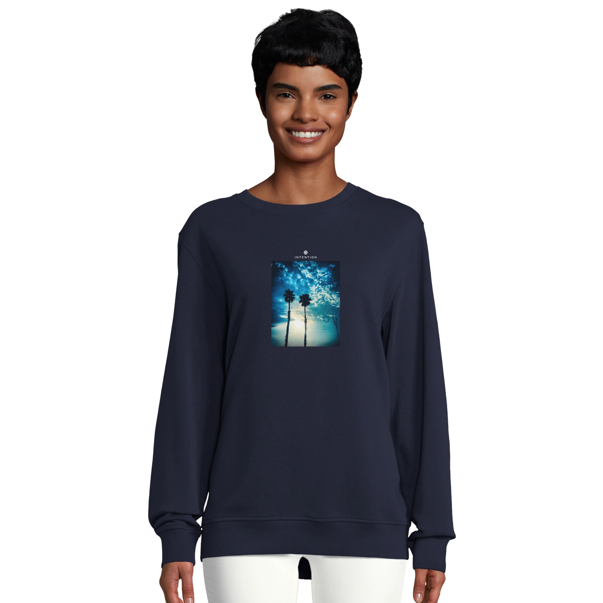 Gratitude - "Bubbles and Sky Sticks" Sweatshirt French Navy XS 26