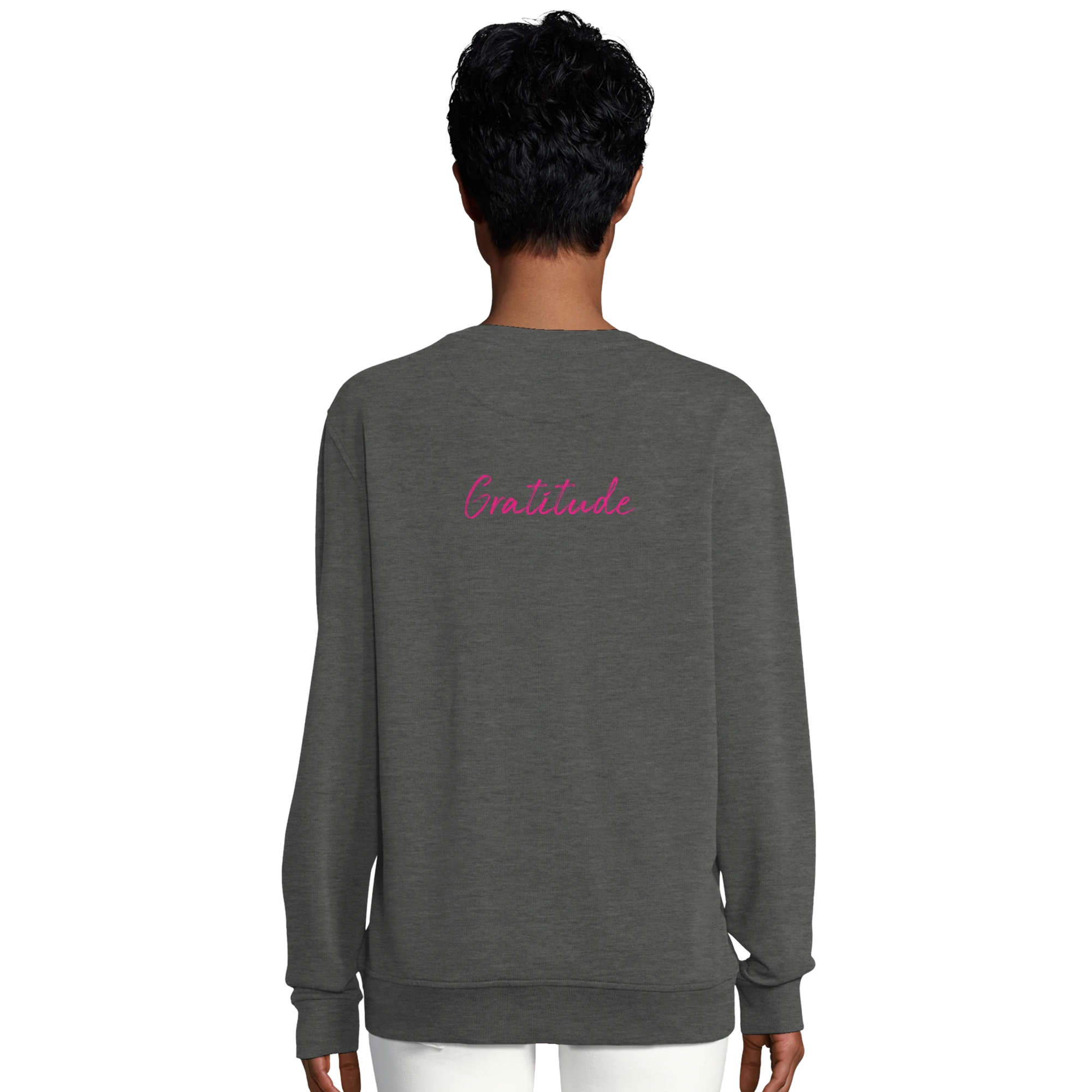 Gratitude - "Bubbles and Sky Sticks" Sweatshirt Grey Melange XS 15