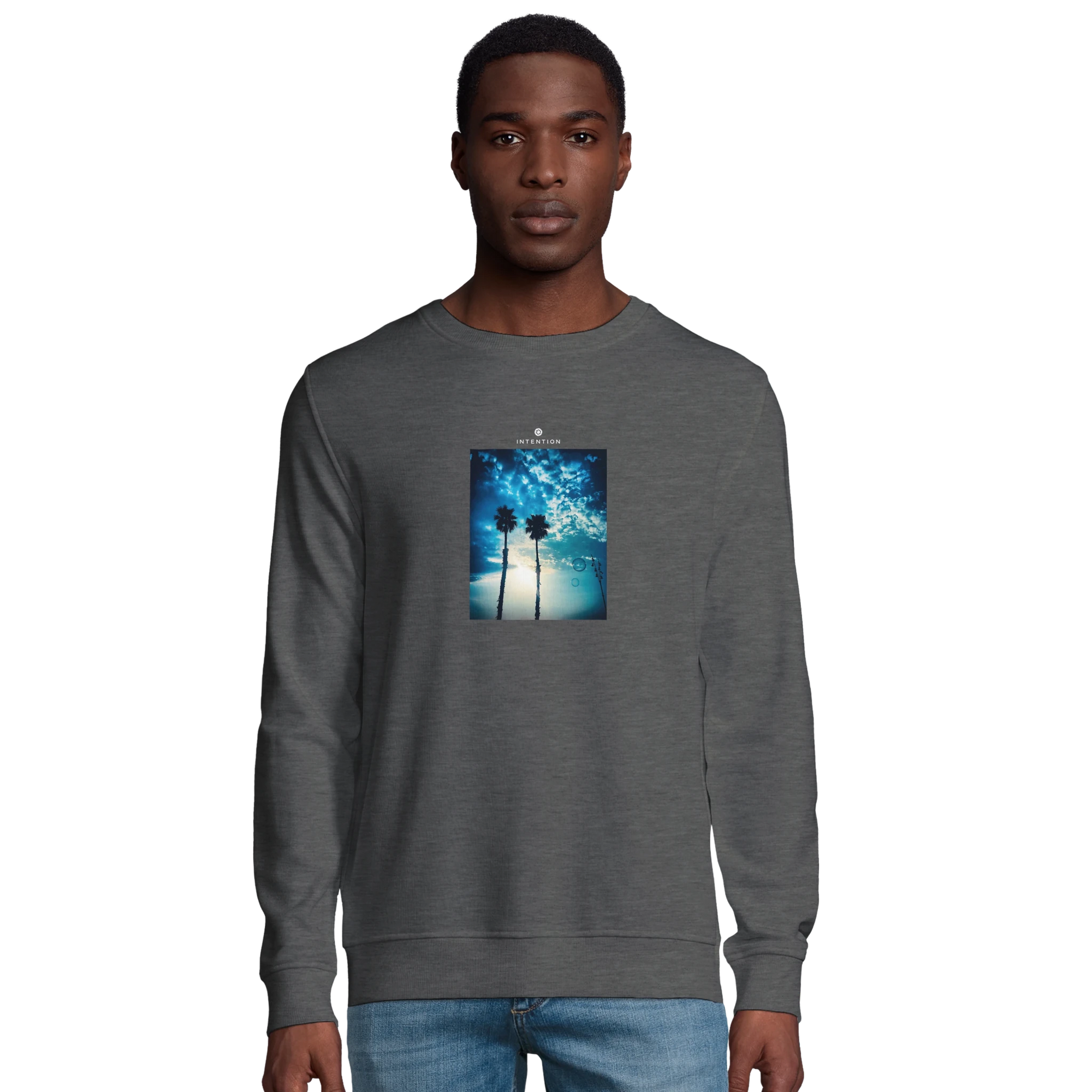 Gratitude - "Bubbles and Sky Sticks" Sweatshirt Grey Melange XS 12