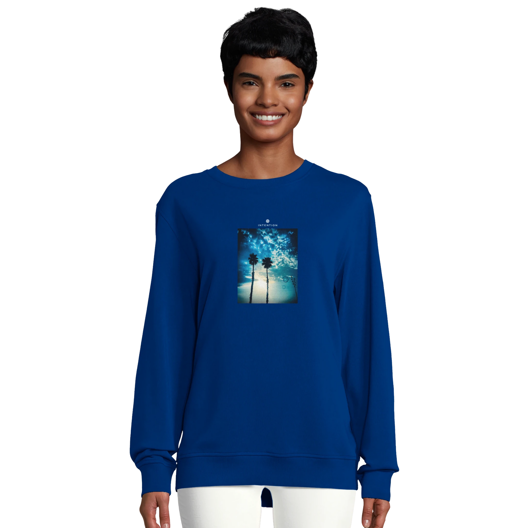 Gratitude - "Bubbles and Sky Sticks" Sweatshirt Royal Blue XS 32