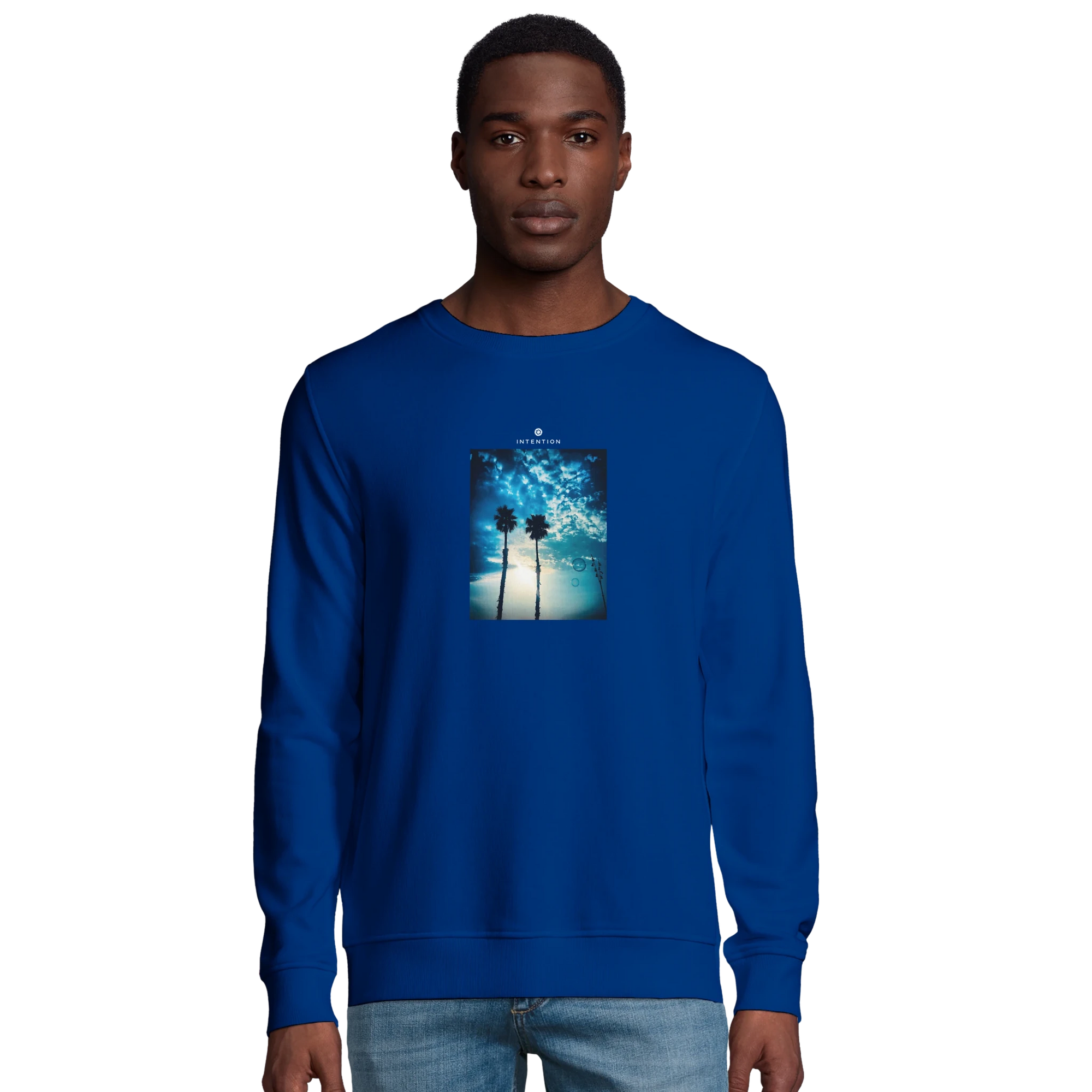 Gratitude - "Bubbles and Sky Sticks" Sweatshirt Royal Blue XS 30