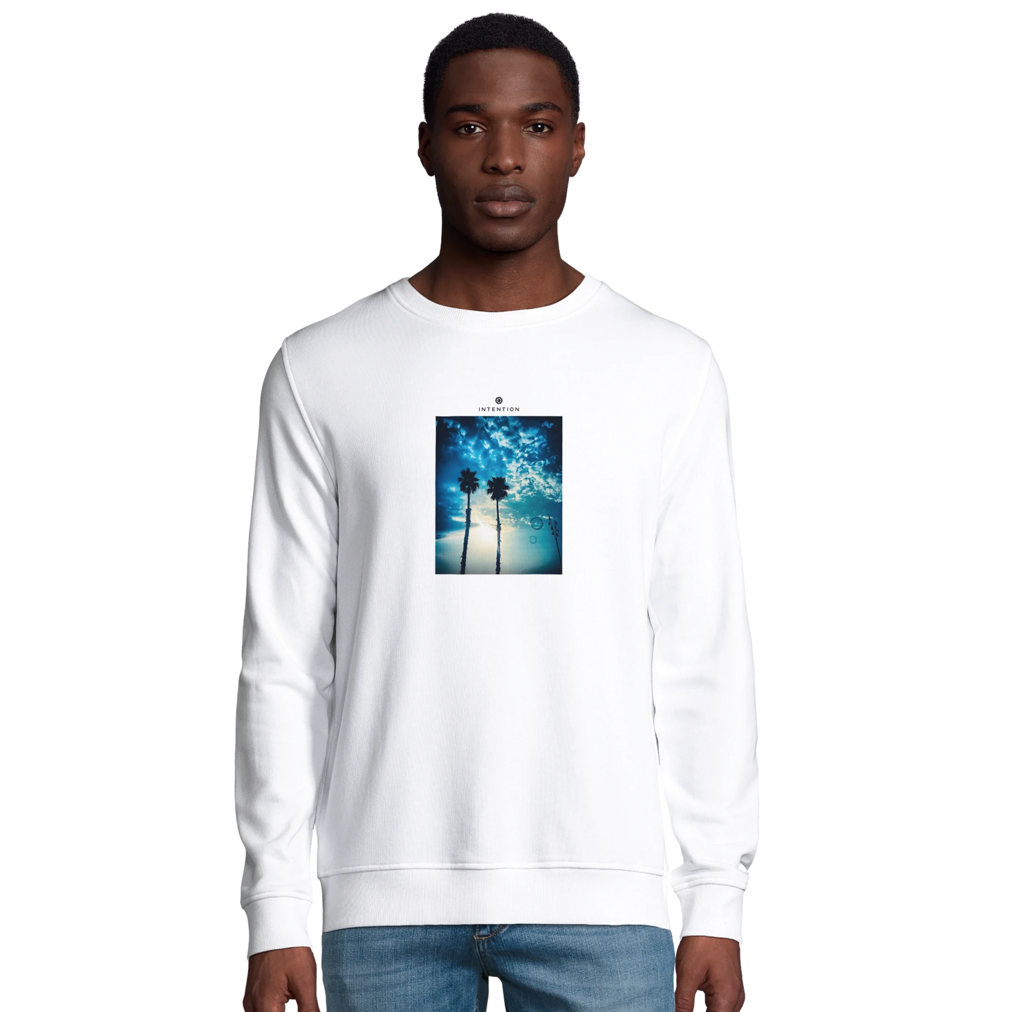 Gratitude - "Bubbles and Sky Sticks" Sweatshirt White XS 6