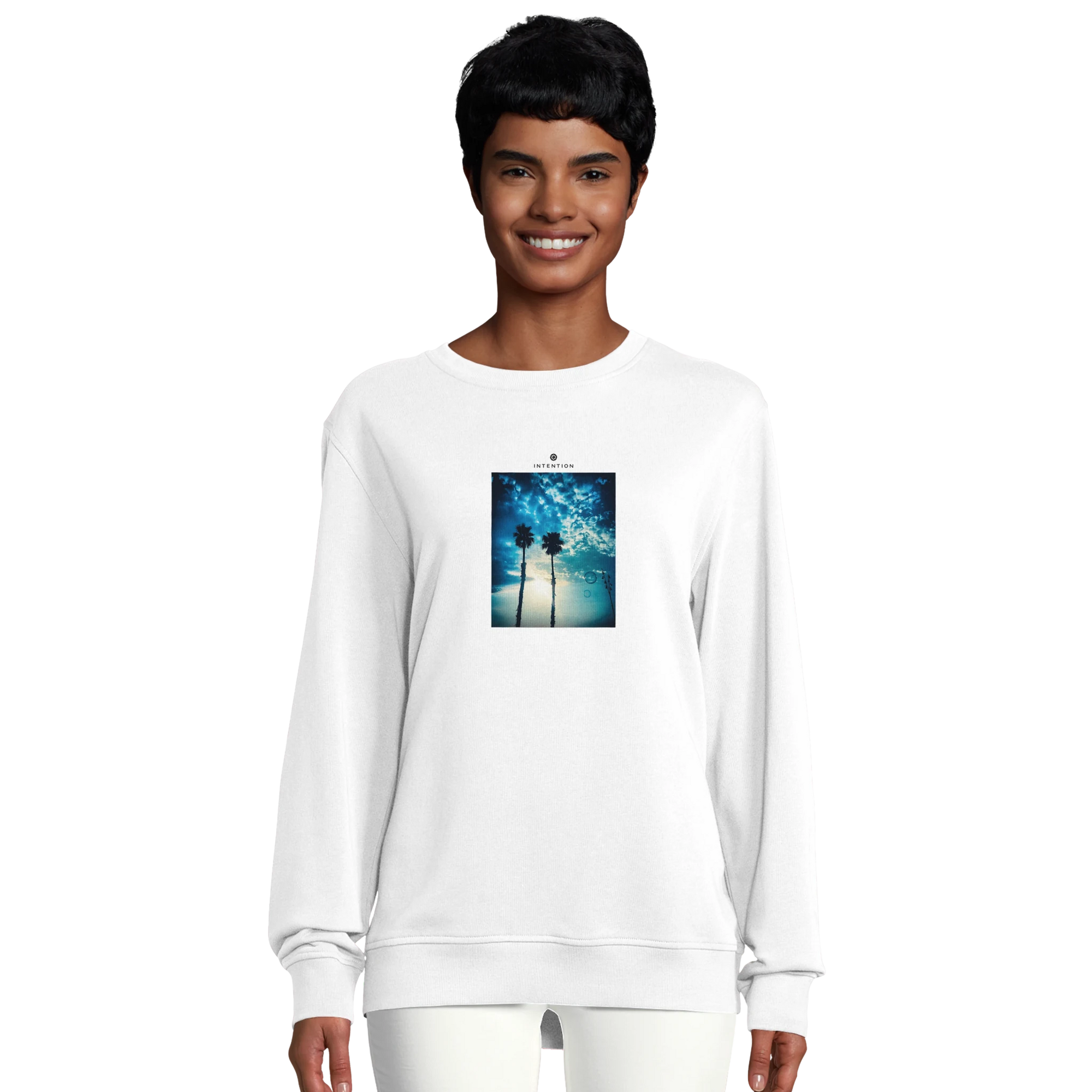 Gratitude - "Bubbles and Sky Sticks" Sweatshirt White XS 8
