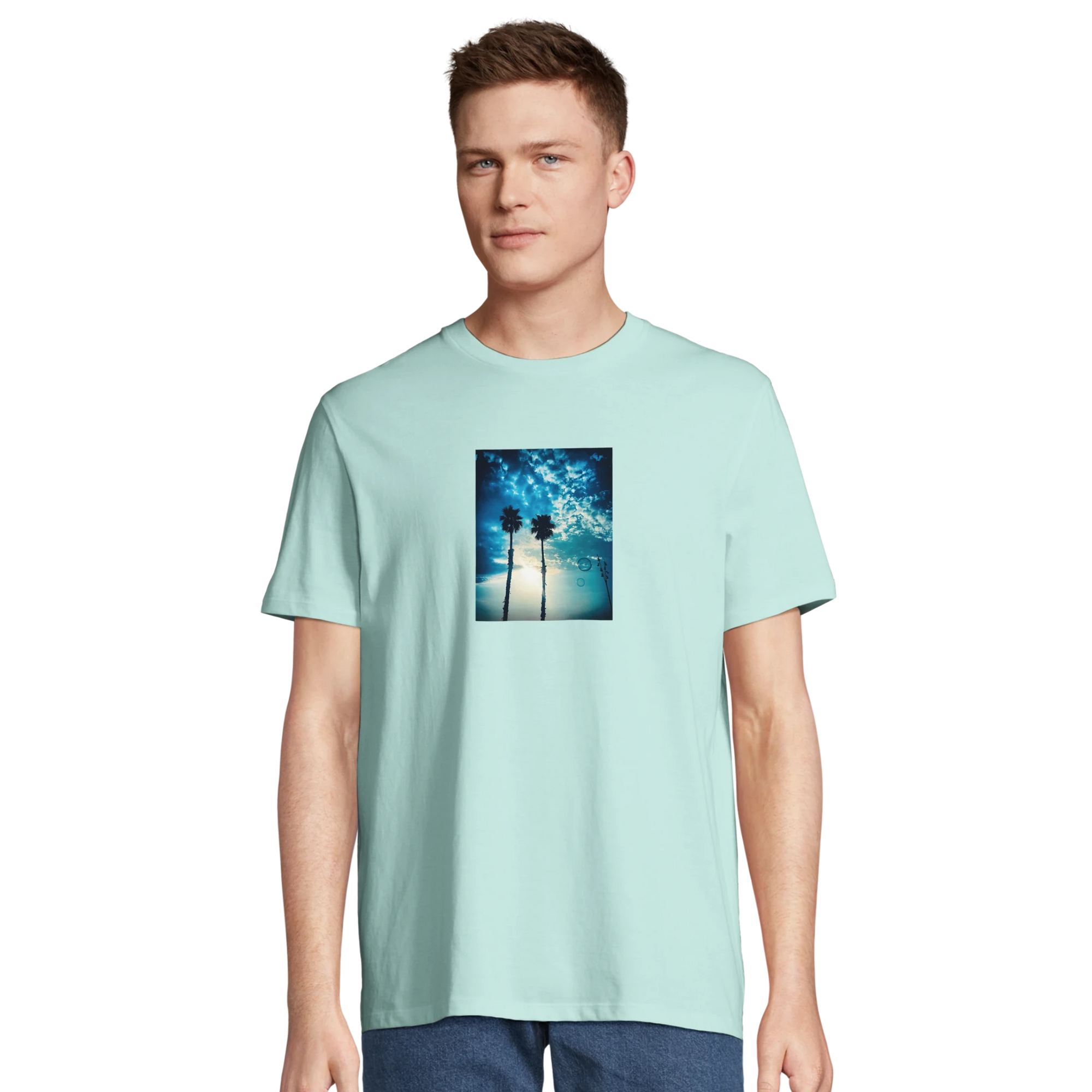 Gratitude - "Bubbles and Sky Sticks" T-shirt arctic blue XS 25