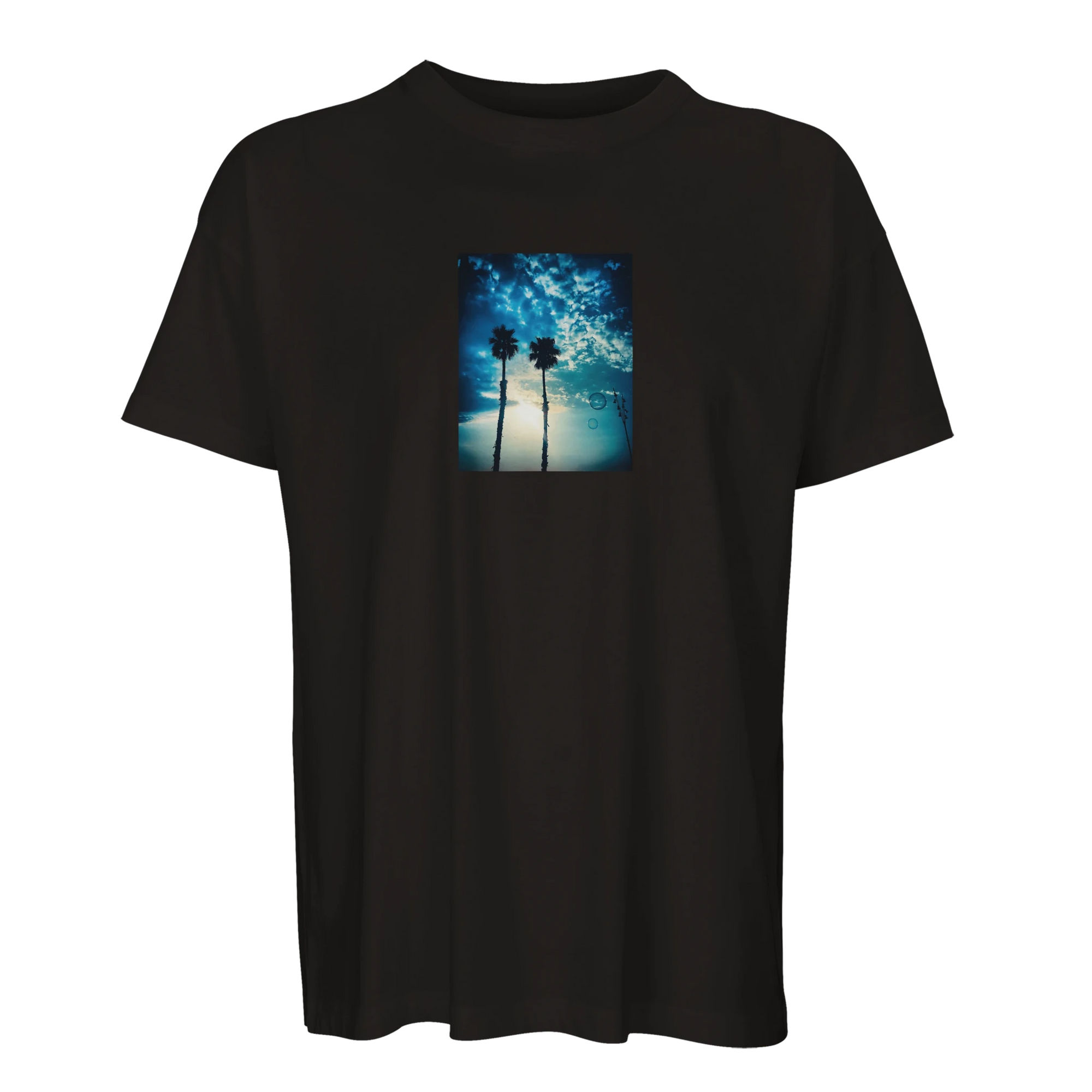 Gratitude - "Bubbles and Sky Sticks" T-shirt Deep Black S 24