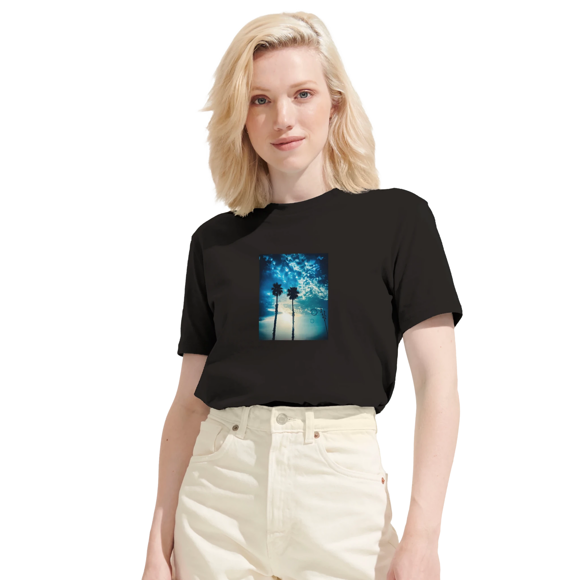 Gratitude - "Bubbles and Sky Sticks" T-shirt Deep Black XS 63