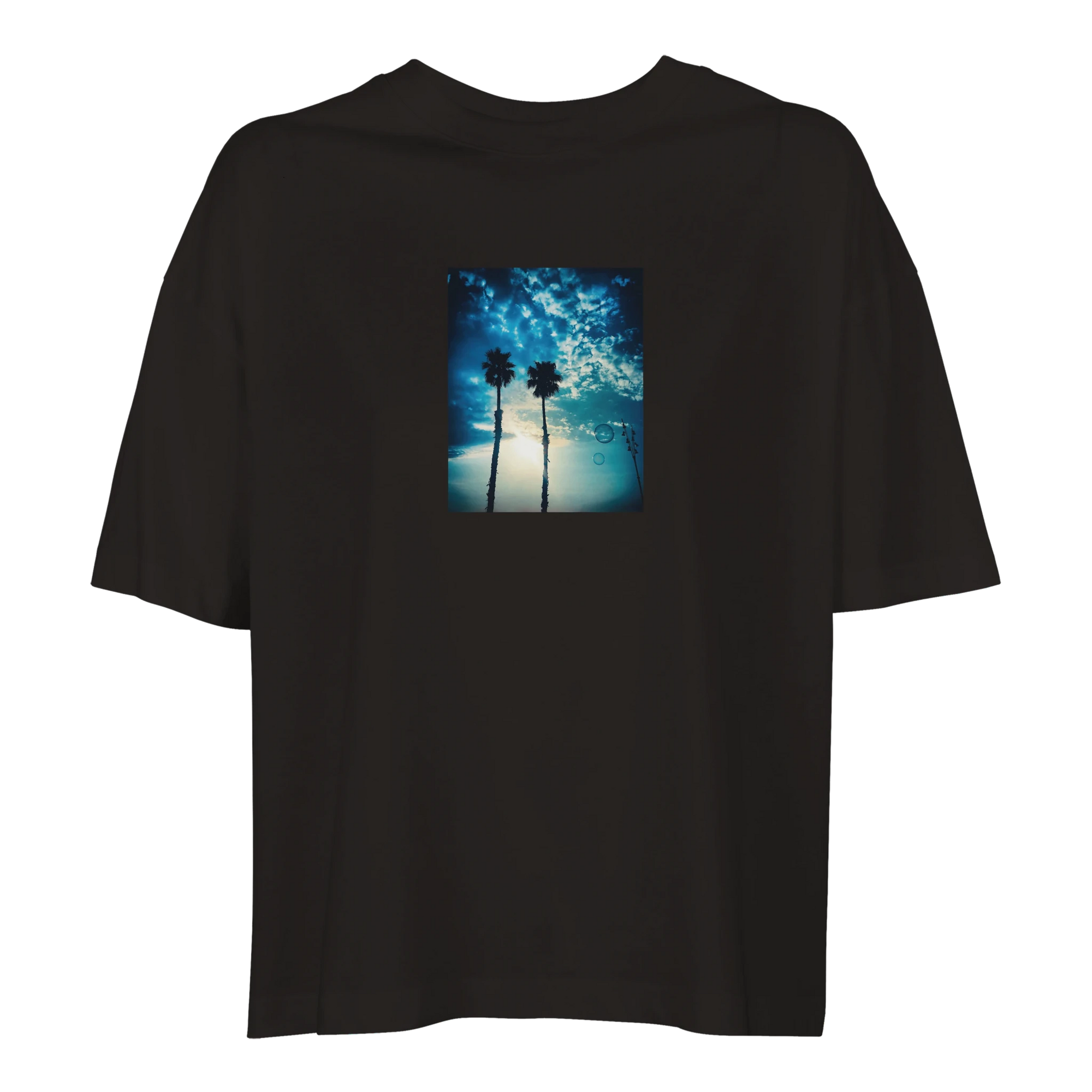 Gratitude - "Bubbles and Sky Sticks" T-shirt Deep Black XS 24