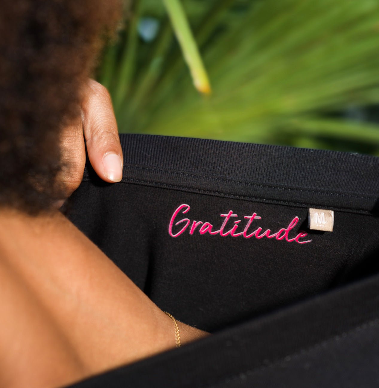 Gratitude - "Bubbles and Sky Sticks" T-shirt Deep Black XS 10