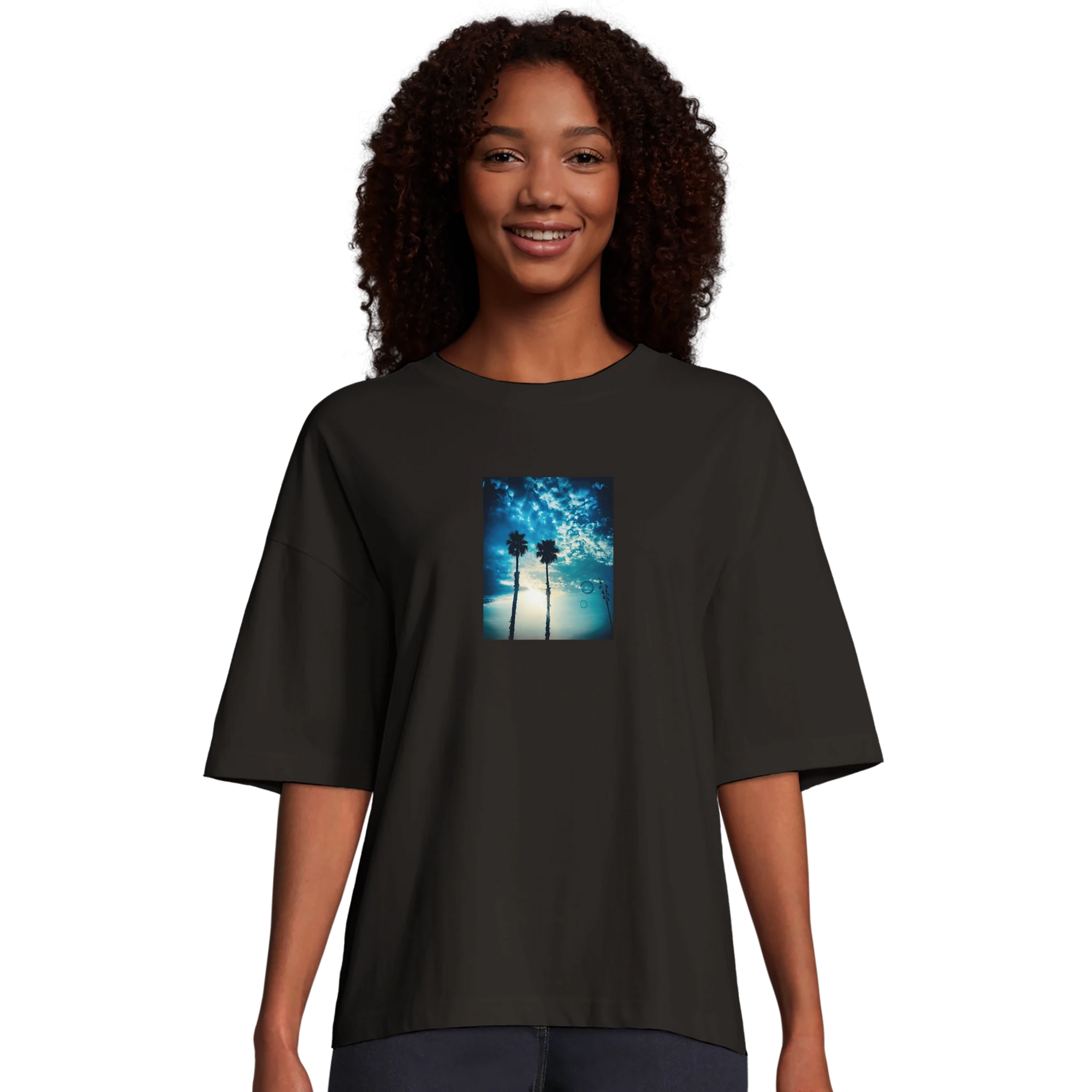 Gratitude - "Bubbles and Sky Sticks" T-shirt Deep Black XS 27