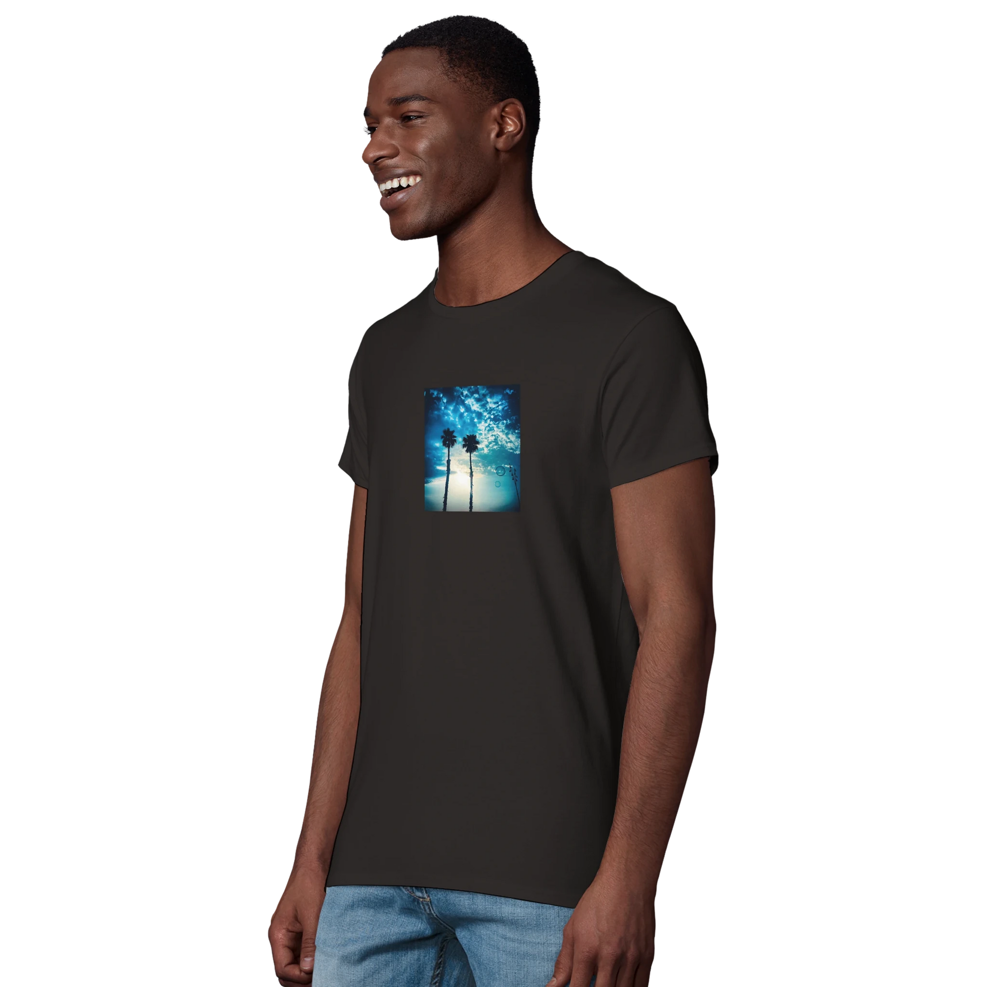 Gratitude - "Bubbles and Sky Sticks" T-shirt Deep Black XS 57