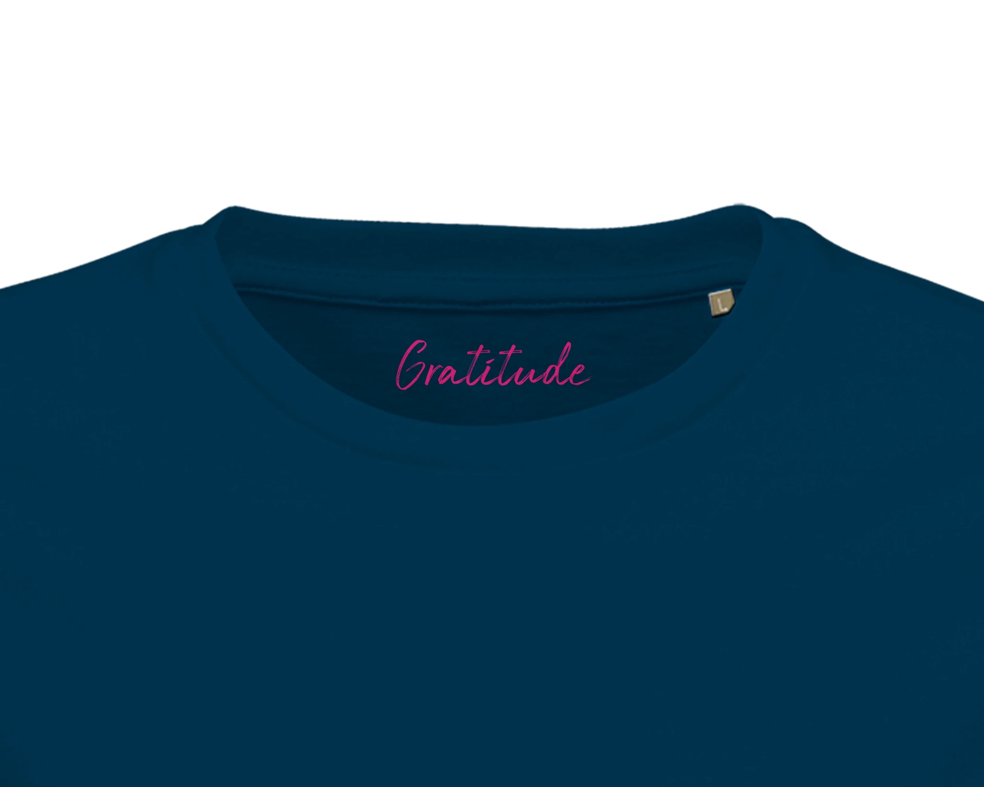 Gratitude - "Bubbles and Sky Sticks" T-shirt denim XS 59