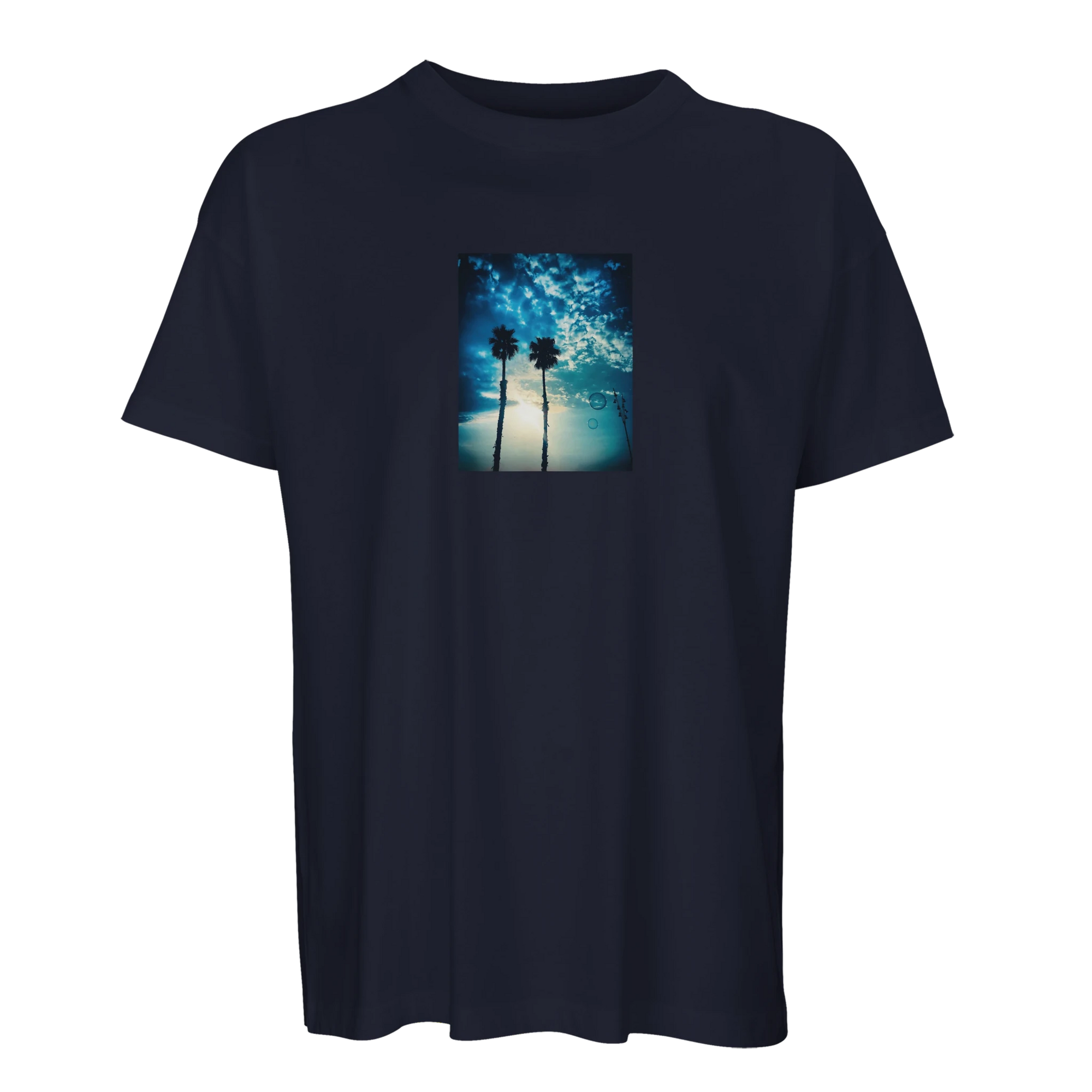Gratitude - "Bubbles and Sky Sticks" T-shirt French Navy S 19