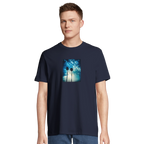 Gratitude - "Bubbles and Sky Sticks" T-shirt French Navy XS 4