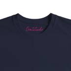 Gratitude - "Bubbles and Sky Sticks" T-shirt French Navy XS 2