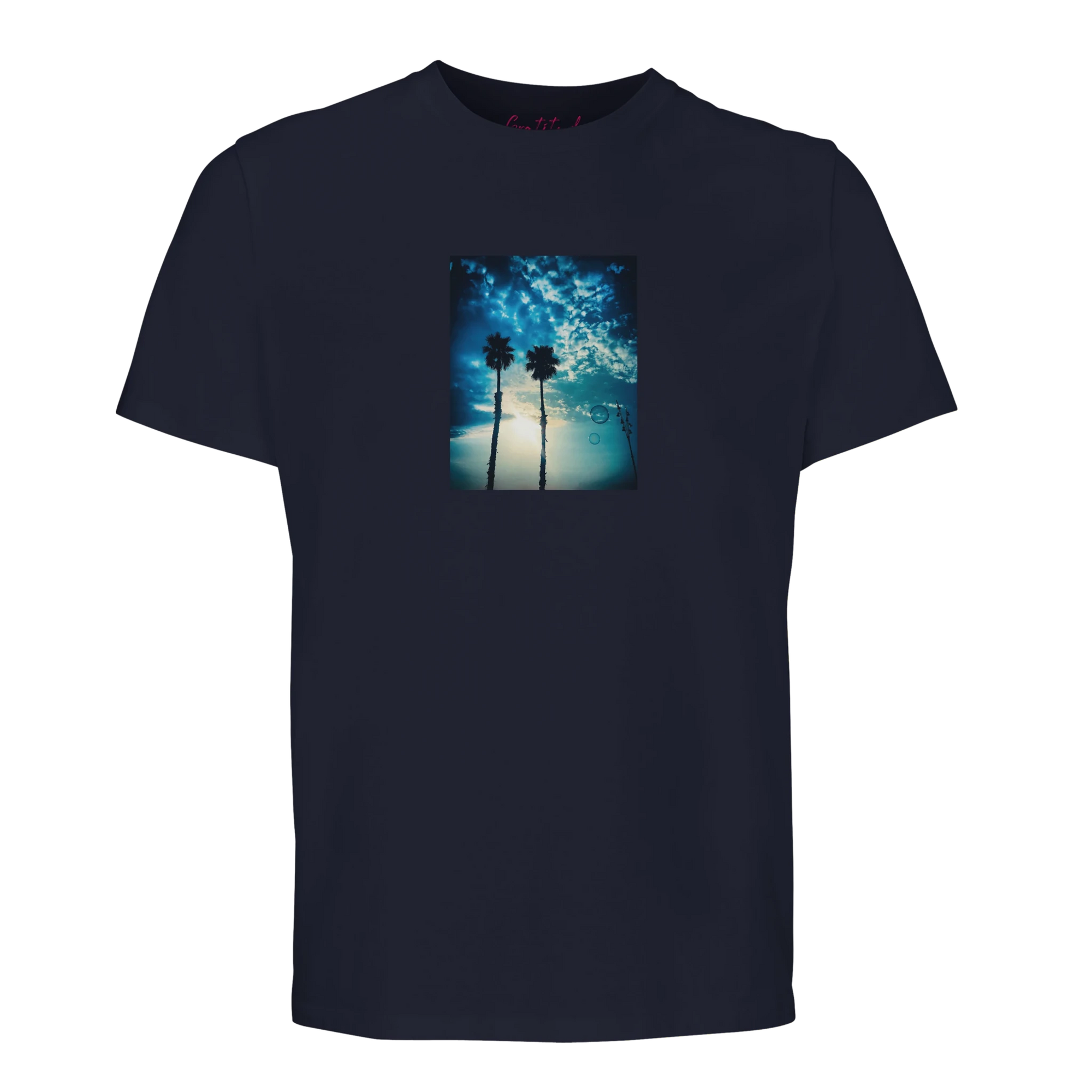 Gratitude - "Bubbles and Sky Sticks" T-shirt French Navy XS 46