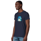Gratitude - "Bubbles and Sky Sticks" T-shirt French Navy XS 6