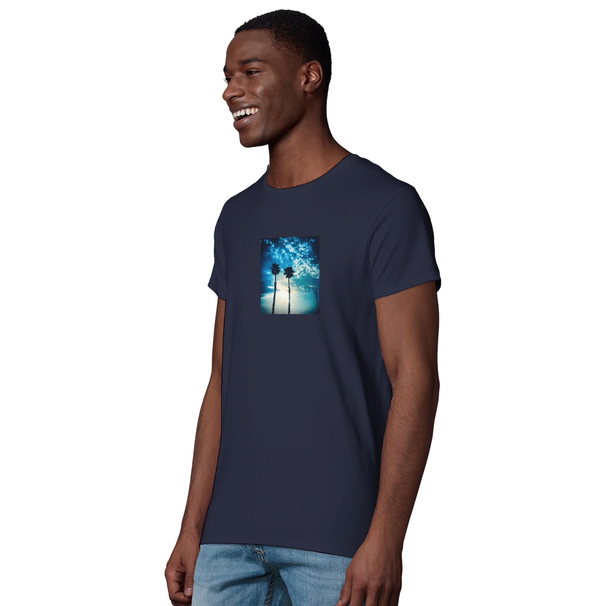 Gratitude - "Bubbles and Sky Sticks" T-shirt French Navy XS 45