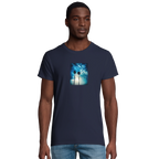 Gratitude - "Bubbles and Sky Sticks" T-shirt French Navy XS 4
